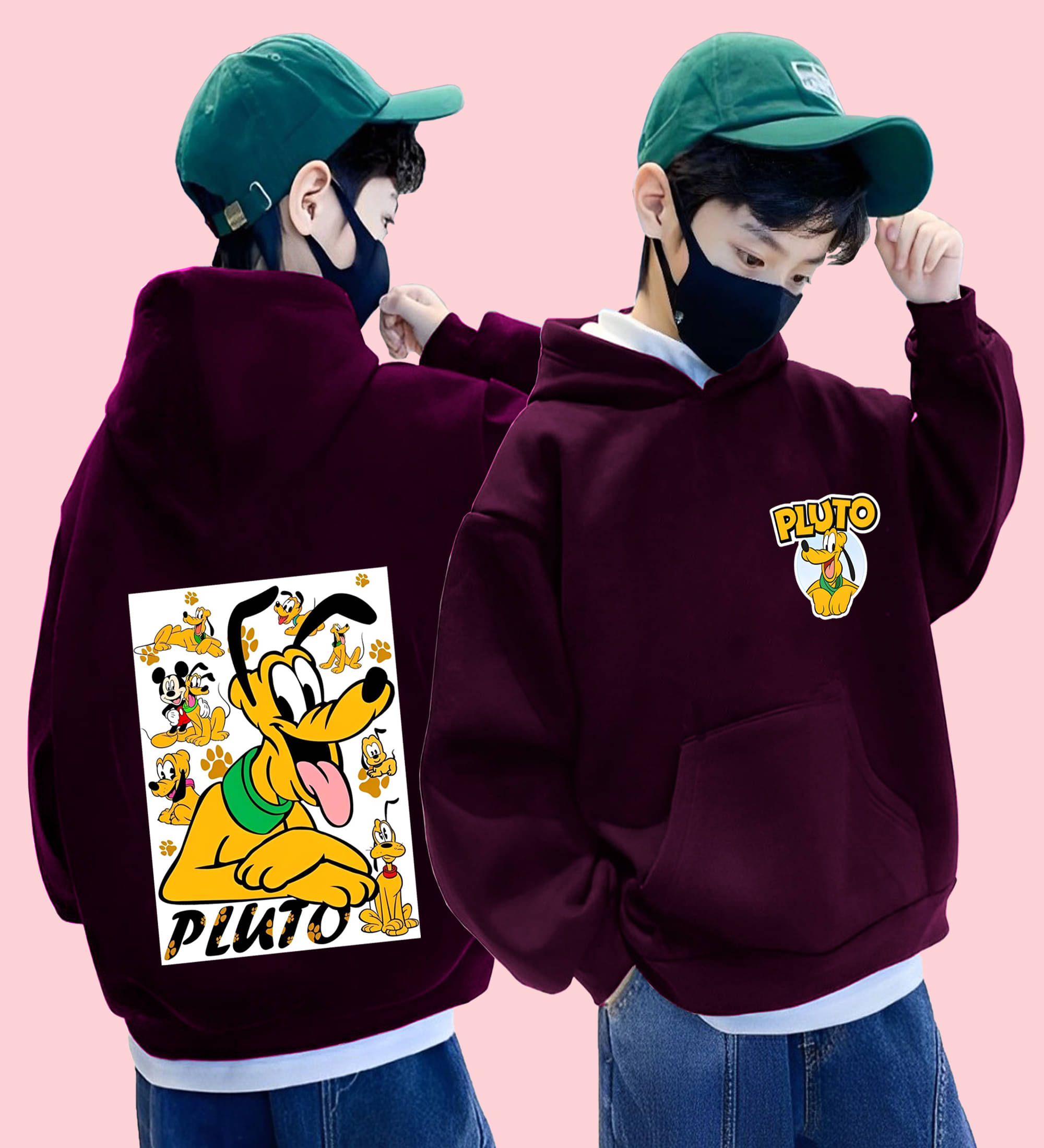     			Kintu Parantu Pack of 1 Boys Fleece Sweatshirt ( Maroon )