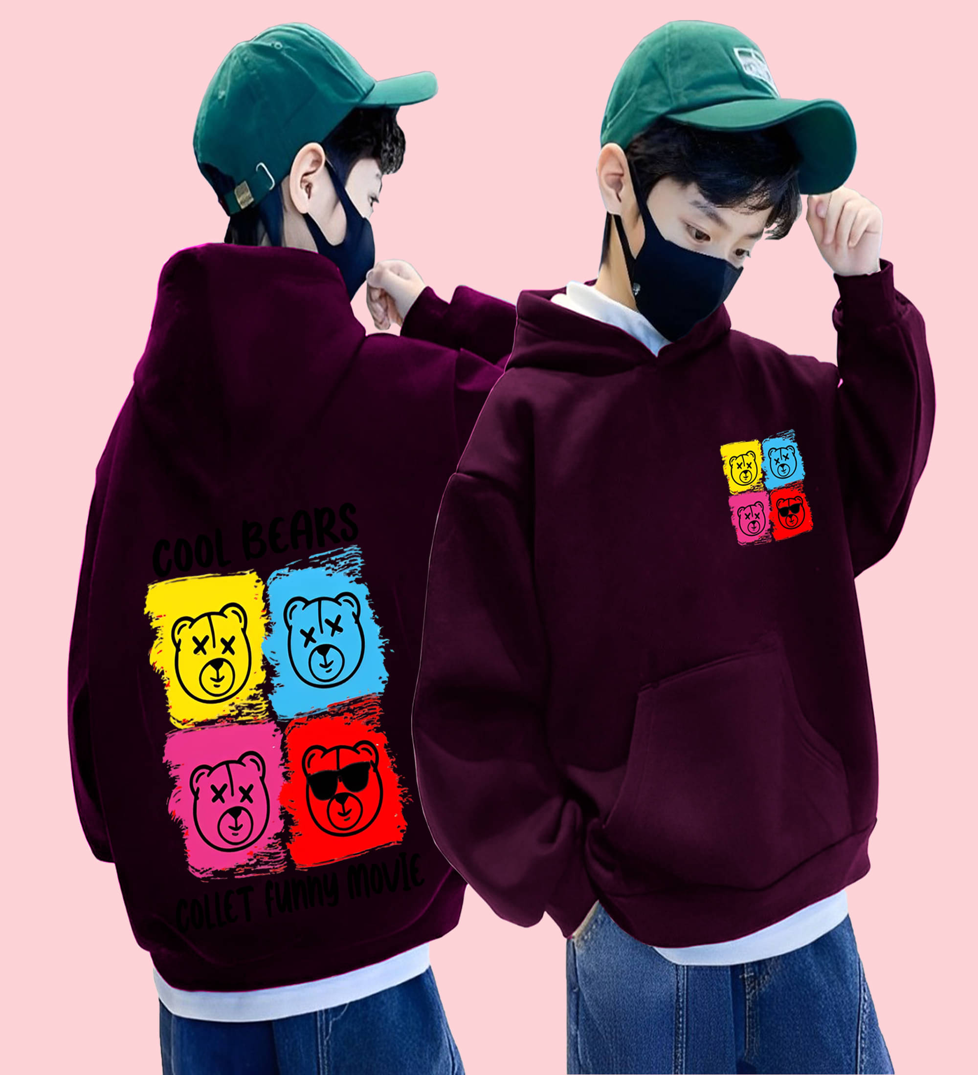     			Kintu Parantu Pack of 1 Boys Fleece Sweatshirt ( Maroon )