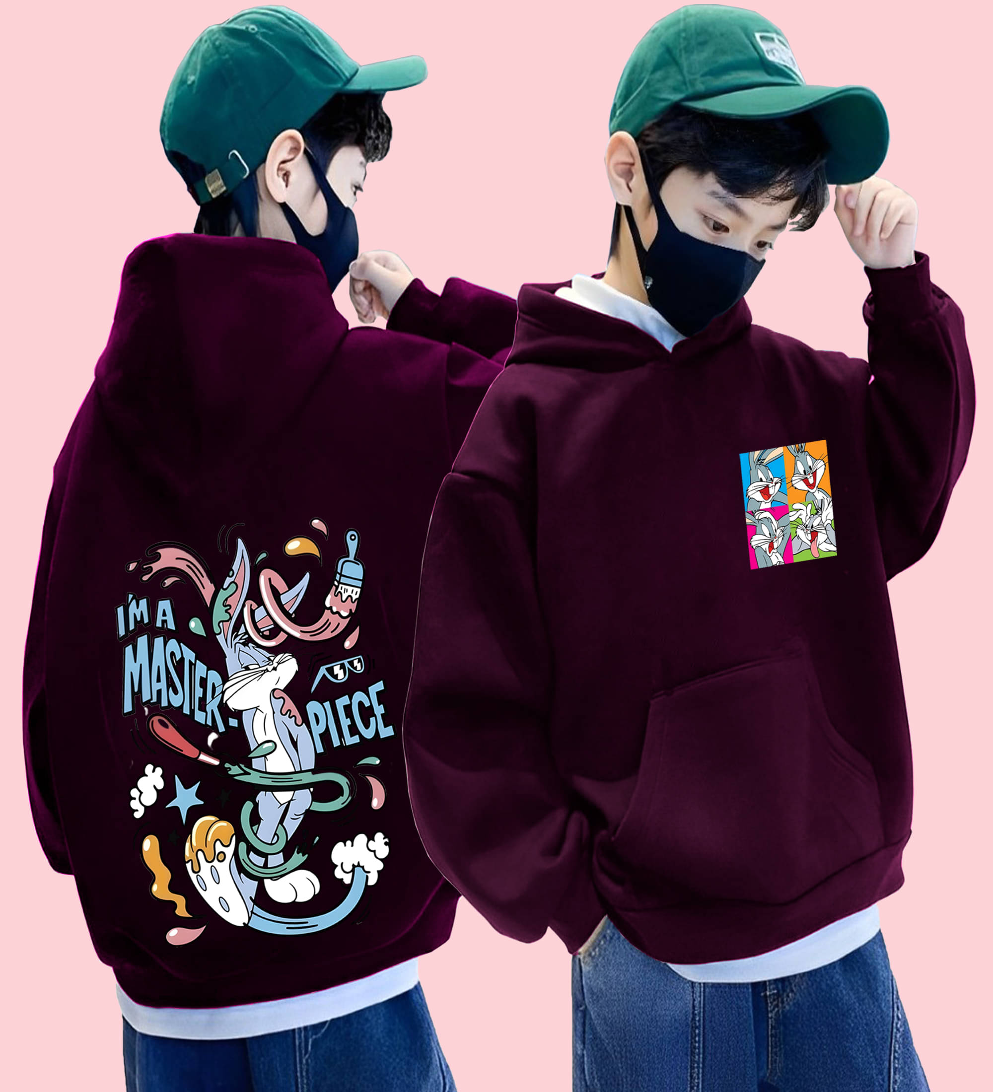     			Kintu Parantu Pack of 1 Boys Fleece Sweatshirt ( Maroon )