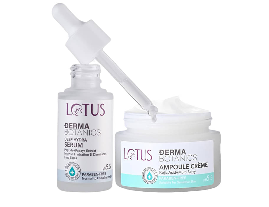     			Lotus Dermabotanics Ampoule Creme 50g , Dermabotanics Deep Hydra Serum 28ml (Pack of 2)