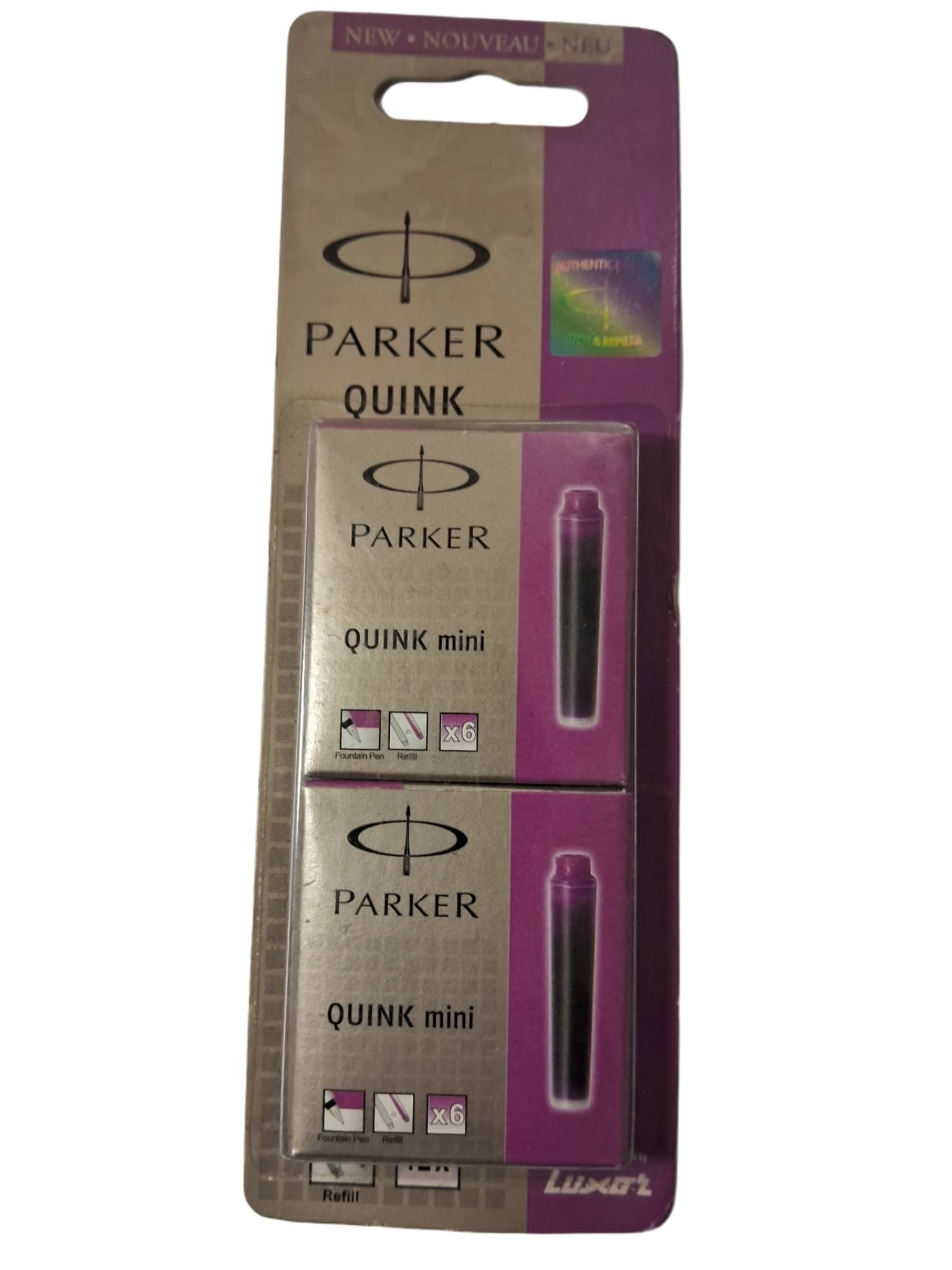     			PARKER MINI REFILL CARTRIDGE,12 NOS,PINK COLOR,SUITABLE FOR TRAVELERS
