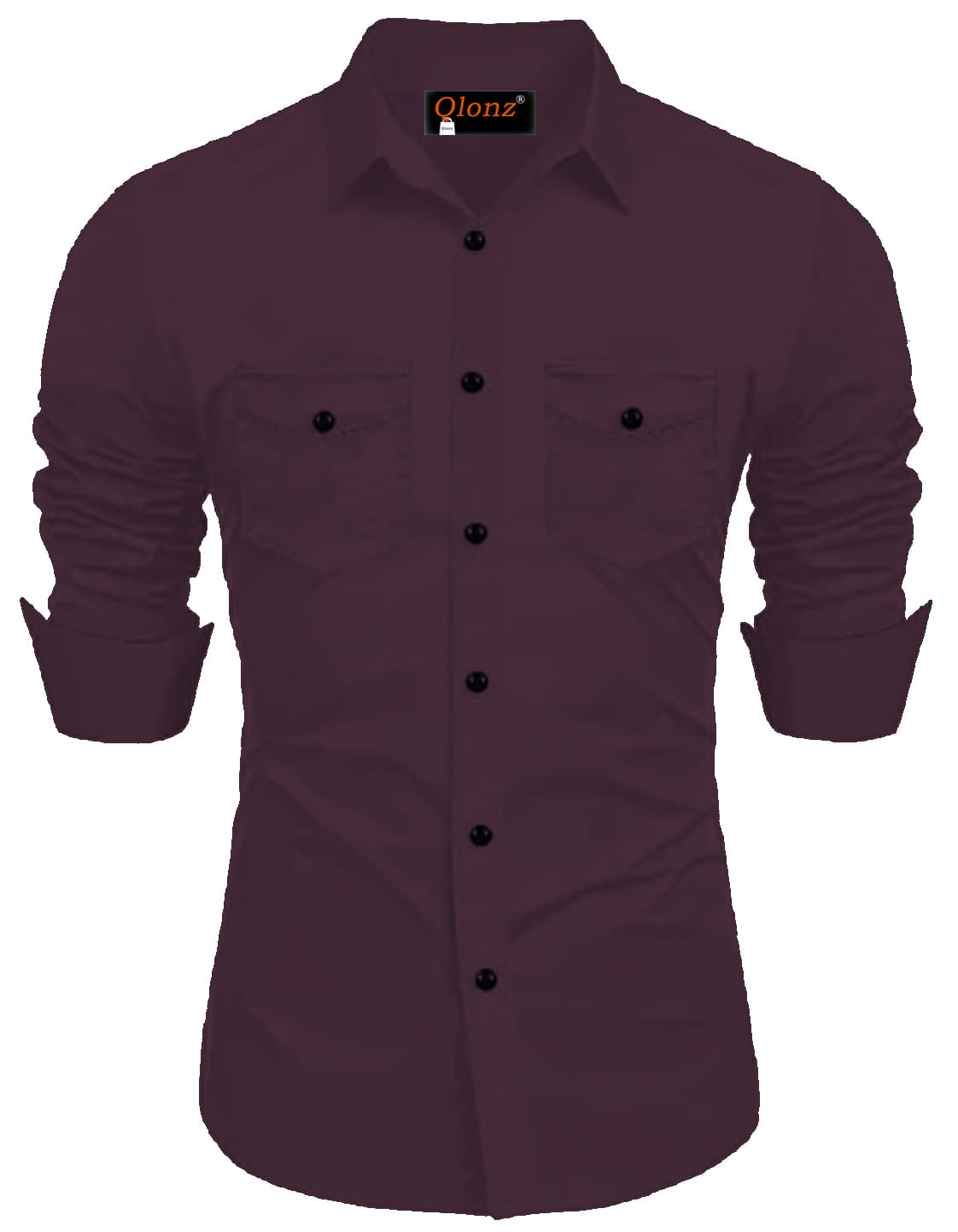 Qlonz store Cotton Blend Regular Fit Solids Full Sleeves Men's Casual Shirt - Purple ( Pack of 1 ) Qlonz store Cotton Blend Regular Fit Solids Full Sleeves Men's Casual Shirt - Purple ( Pack of 1 )