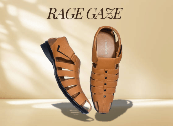 RAGE GAZE - Beige Men's Sandals     			RAGE GAZE - Beige Men's Sandals