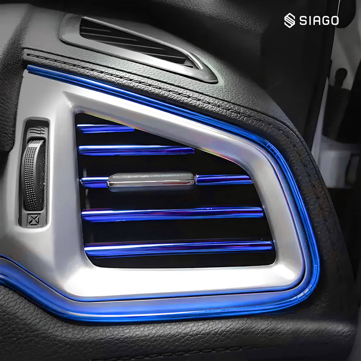 SIAGO Universal Car Air Vent Decoration Trim - Waterproof & Bendable Outlet Protector (Pack of 1)