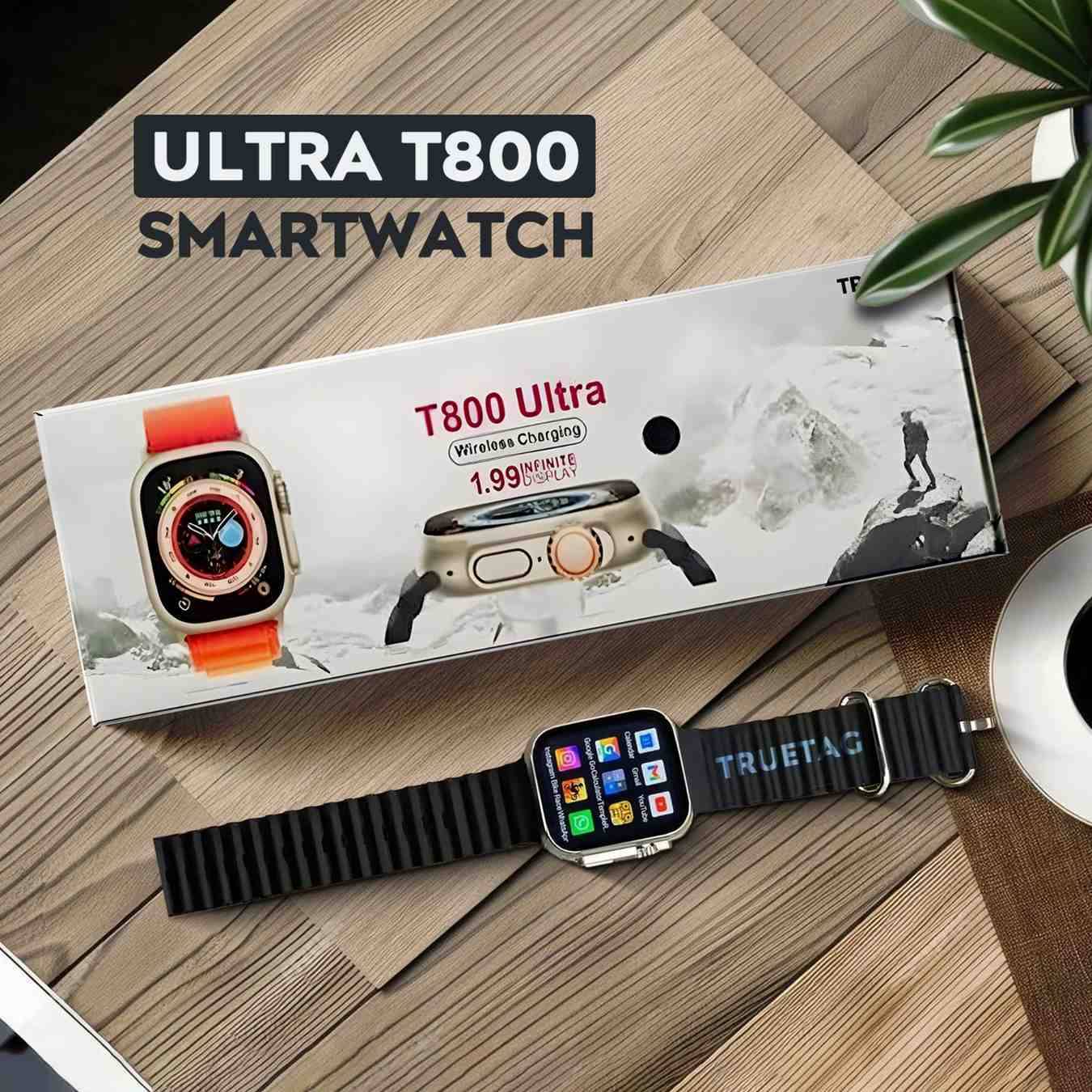     			Truetag AMOLED BT Calling Rubber Upto 1-2 days Smart Watch Black