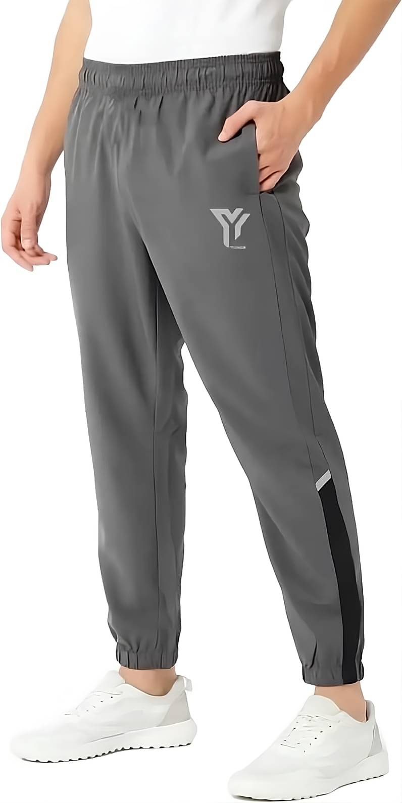     			YUNEK Grey Polyester Men's Joggers ( Pack of 1 )