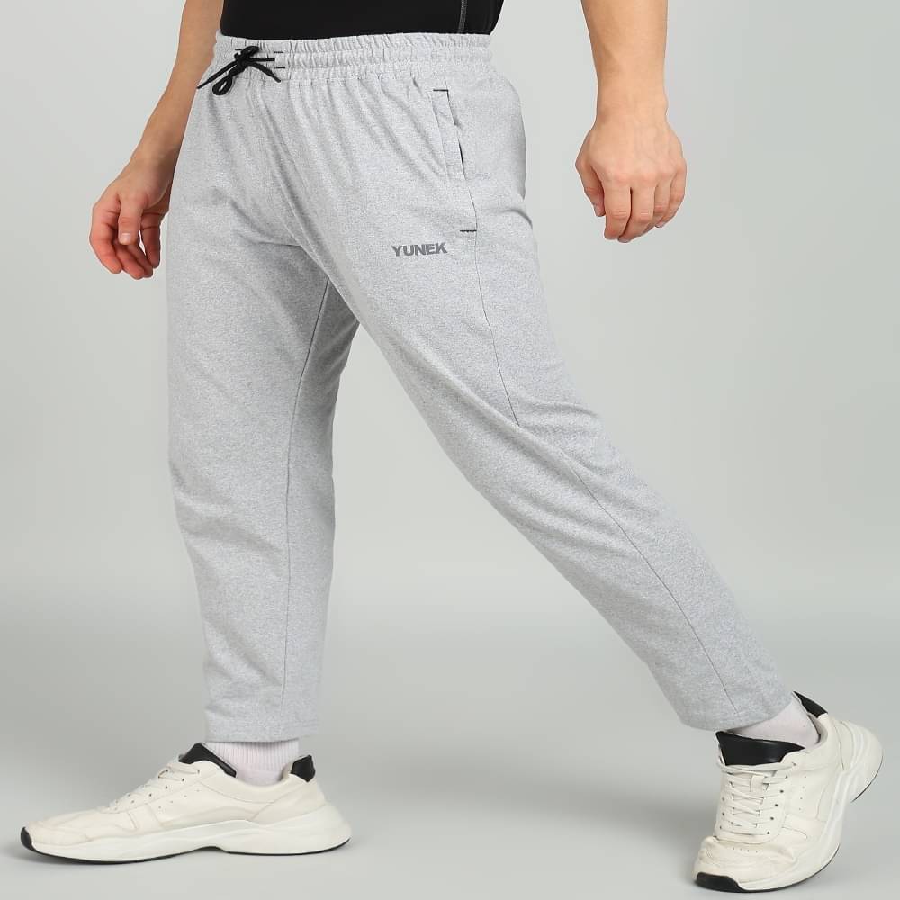     			YUNEK Light Grey Cotton Blend Men's Trackpants ( Pack of 1 )