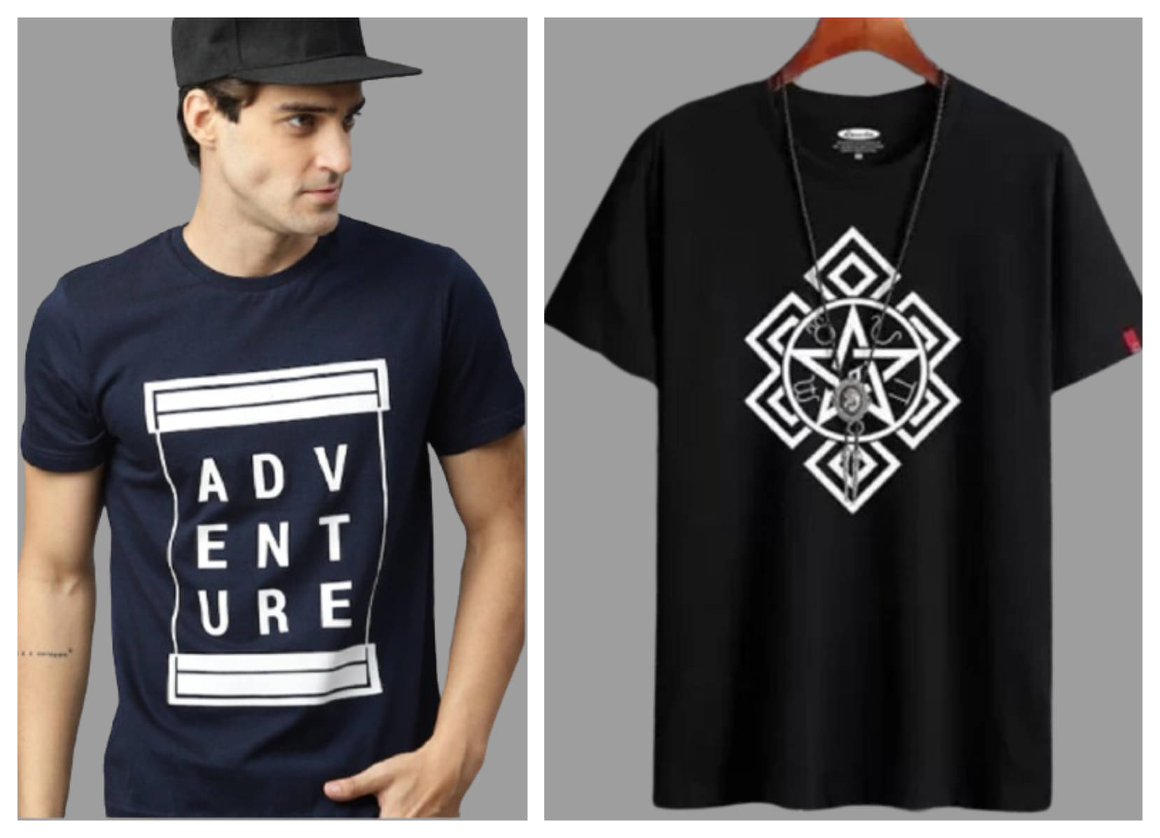 attitude start of fashion Pack of 2 Polyester Regular Fit Men's T-Shirt ( Black ) attitude start of fashion Pack of 2 Polyester Regular Fit Men's T-Shirt ( Black )