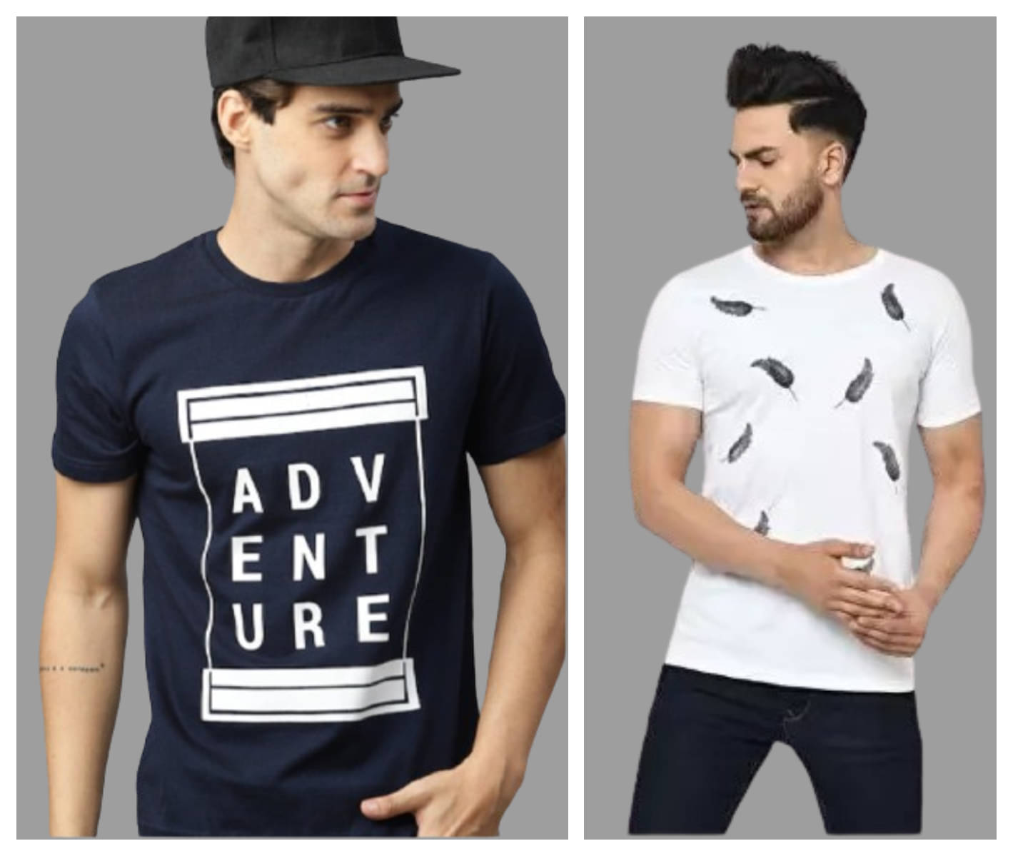 attitude start of fashion Pack of 2 Polyester Regular Fit Men's T-Shirt ( White )     			attitude start of fashion Pack of 2 Polyester Regular Fit Men's T-Shirt ( White )