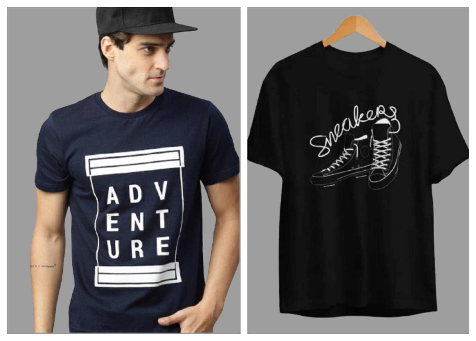     			attitude start of fashion Pack of 2 Polyester Regular Fit Men's T-Shirt ( Black )