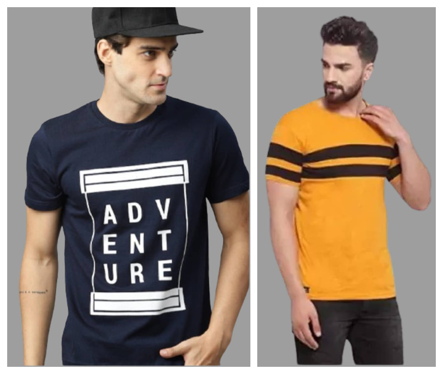 attitude start of fashion Pack of 2 Polyester Regular Fit Men's T-Shirt ( Mustard ) attitude start of fashion Pack of 2 Polyester Regular Fit Men's T-Shirt ( Mustard )