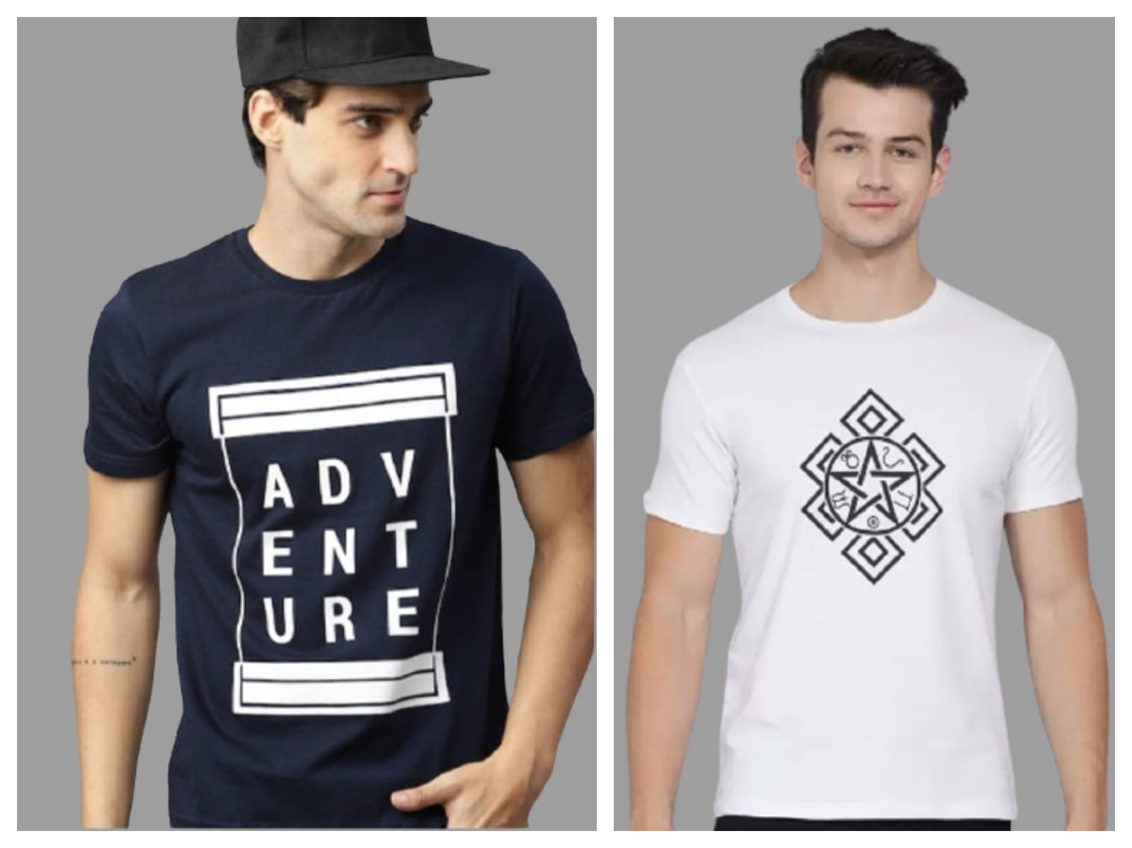 attitude start of fashion Pack of 2 Polyester Regular Fit Men's T-Shirt ( White )     			attitude start of fashion Pack of 2 Polyester Regular Fit Men's T-Shirt ( White )