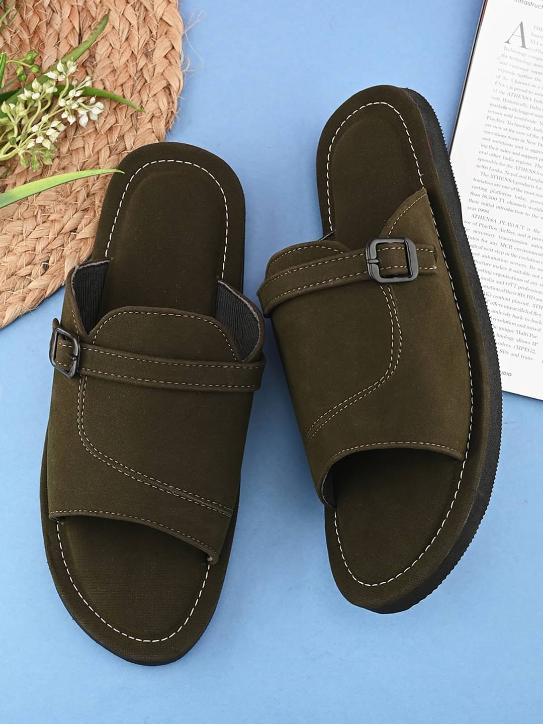     			Anjaneya Creations Green Men's Mule