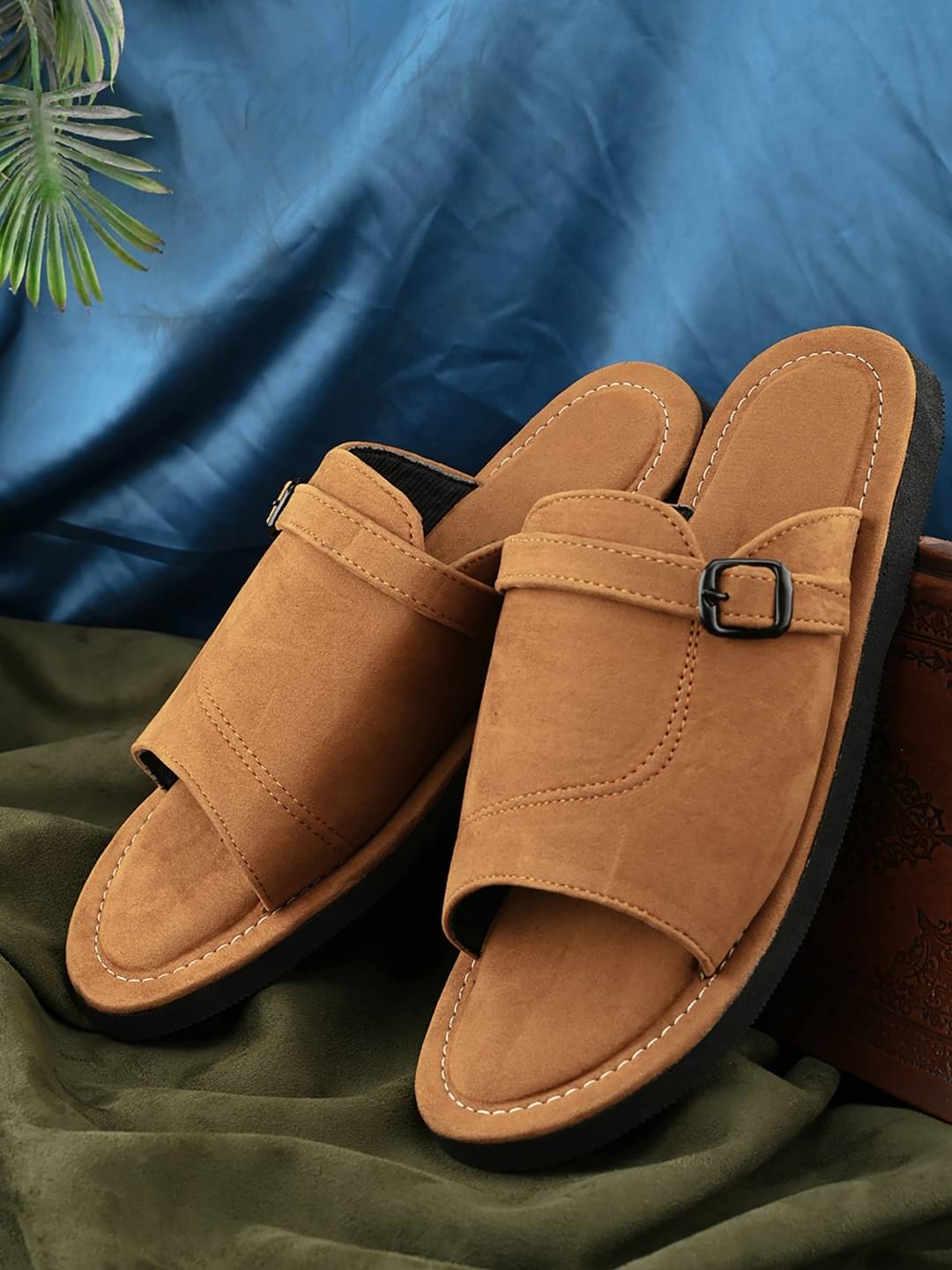     			Anjaneya Creations Tan Men's Mule