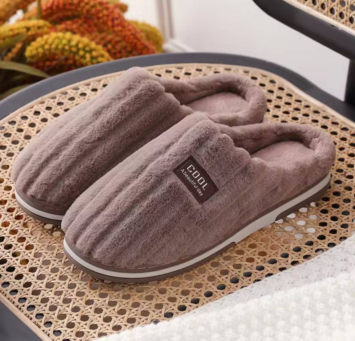     			FUSEOWL Brown Women's Toe Covered Flip Flop