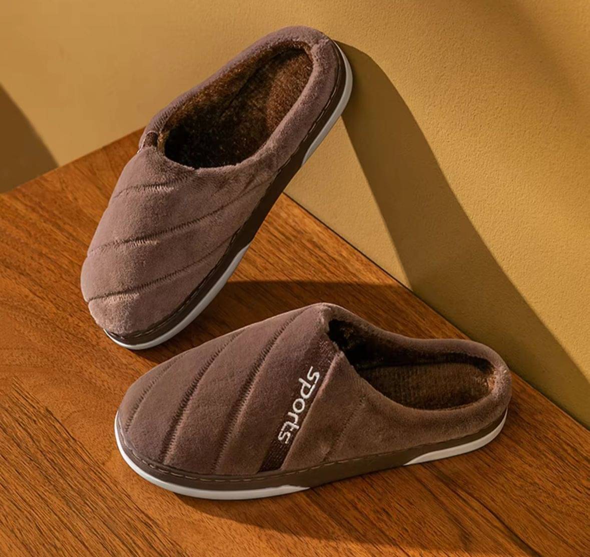     			FUSEOWL Brown Women's Toe Covered Flip Flop