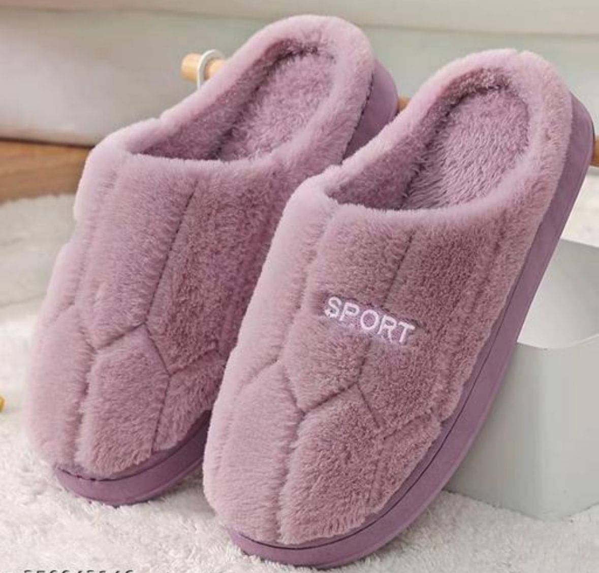     			FUSEOWL Purple Women's Toe Covered Flip Flop