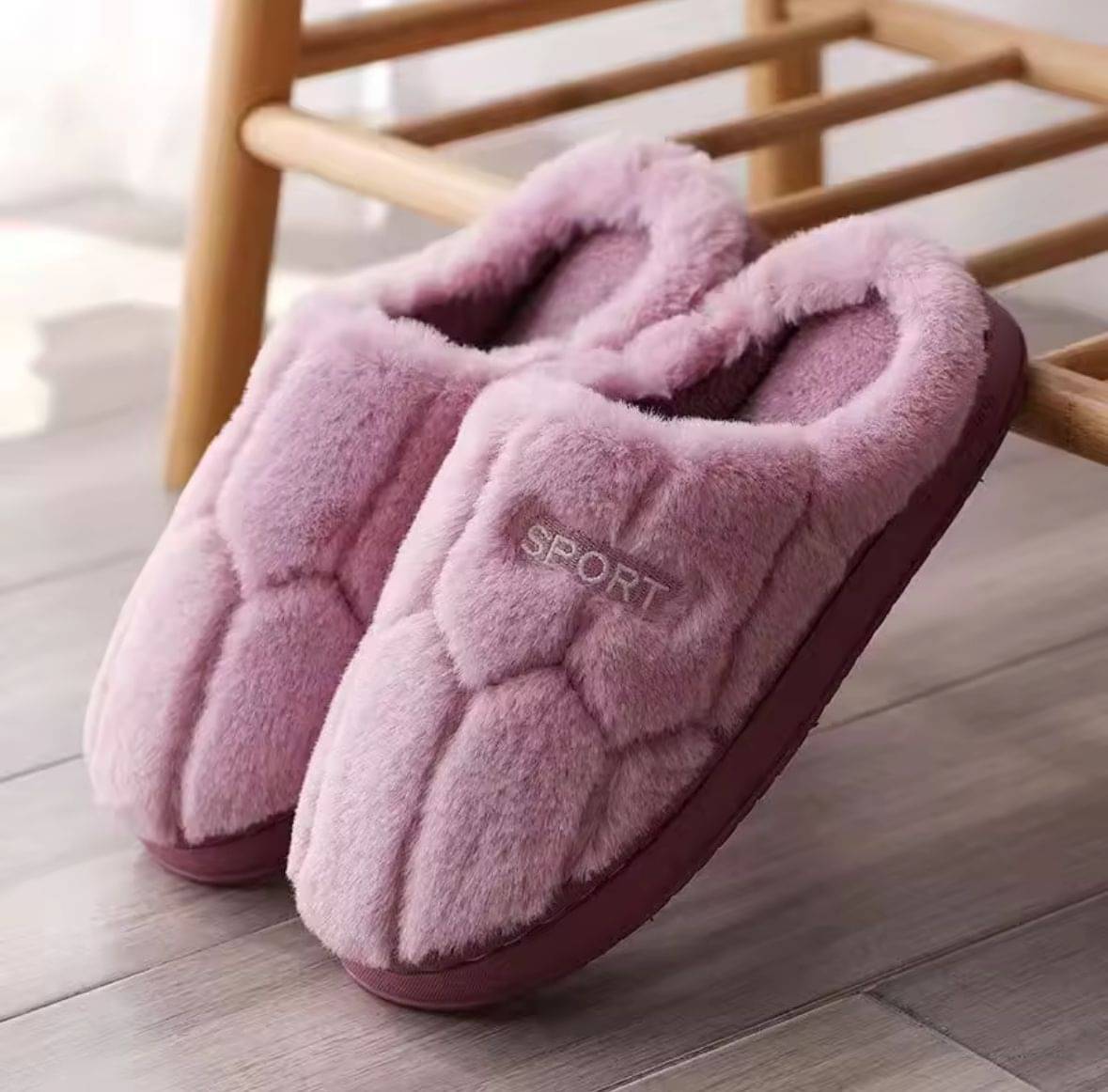     			FUSEOWL Purple Women's Toe Covered Flip Flop