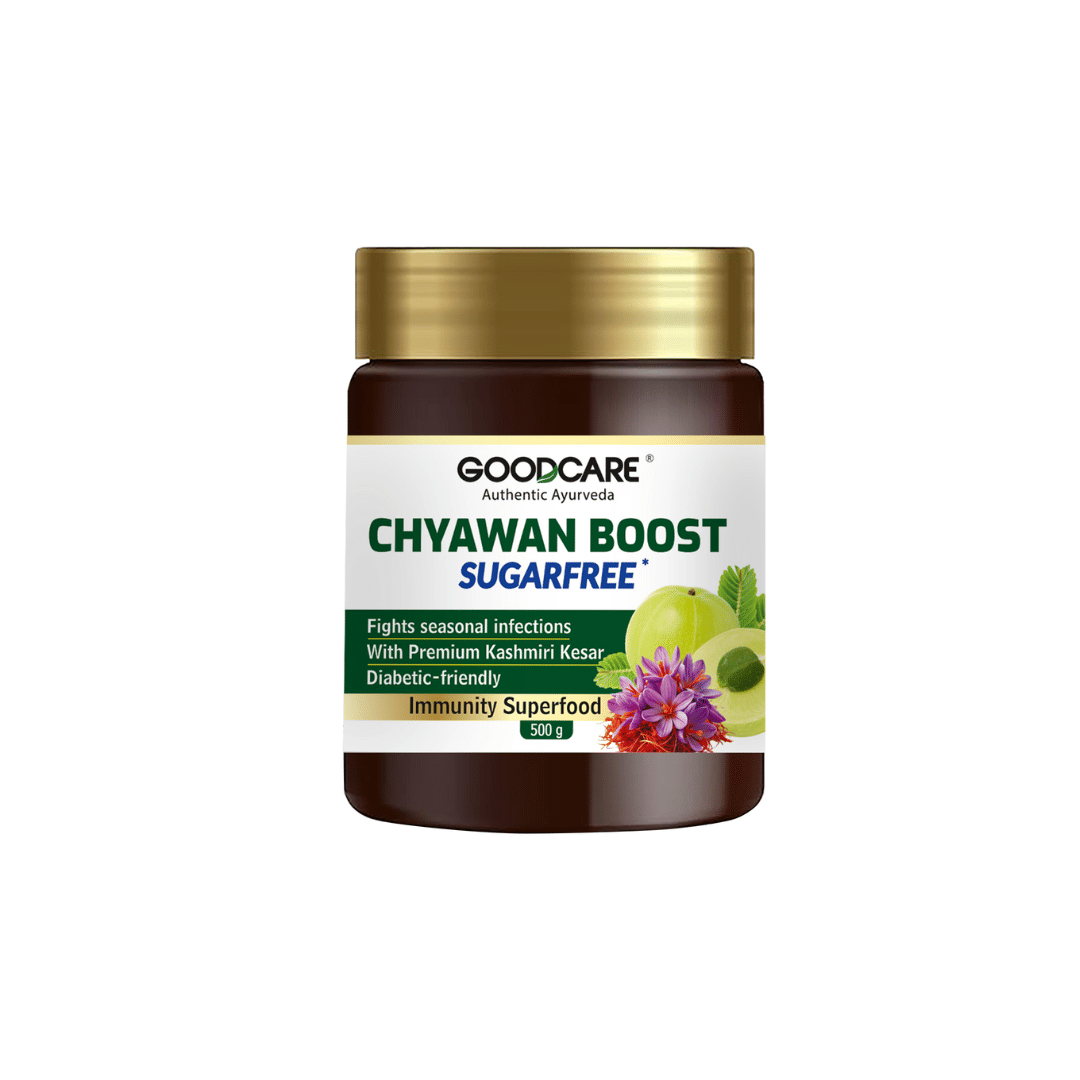Goodcare Chyawan Boost Sugar-Free, Ayurvedic Immunity Superfood, Fights Cold, Cough, Seasonal Infections, Diabetic Friendly 500gm (Pack of 1)
