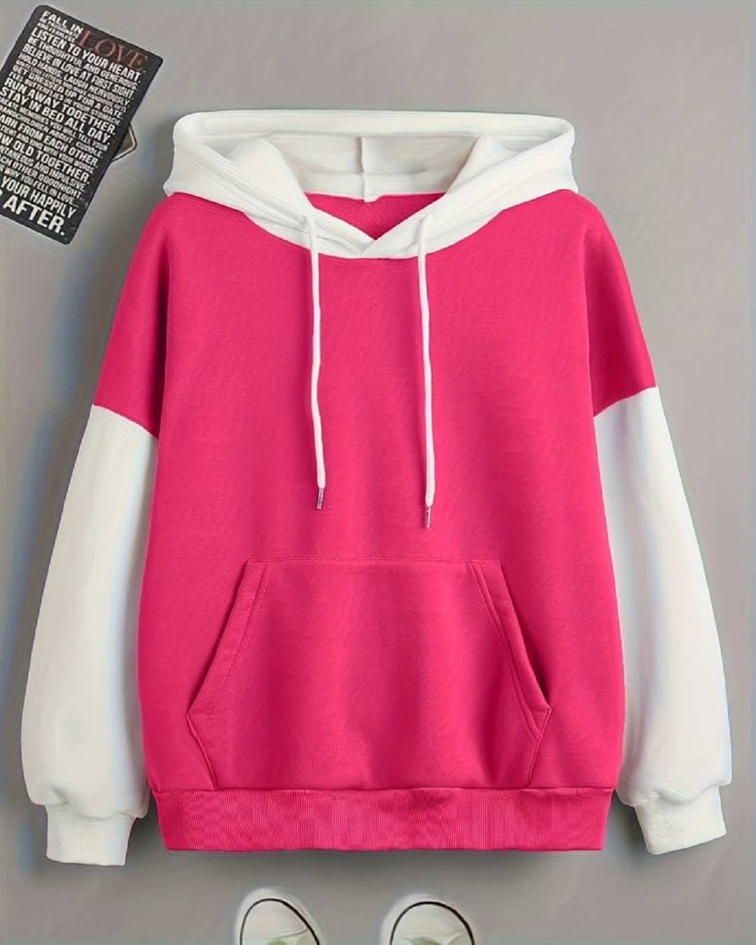 HARPITA Fleece Hooded Men's Sweatshirt - Pink ( Pack of 1 )