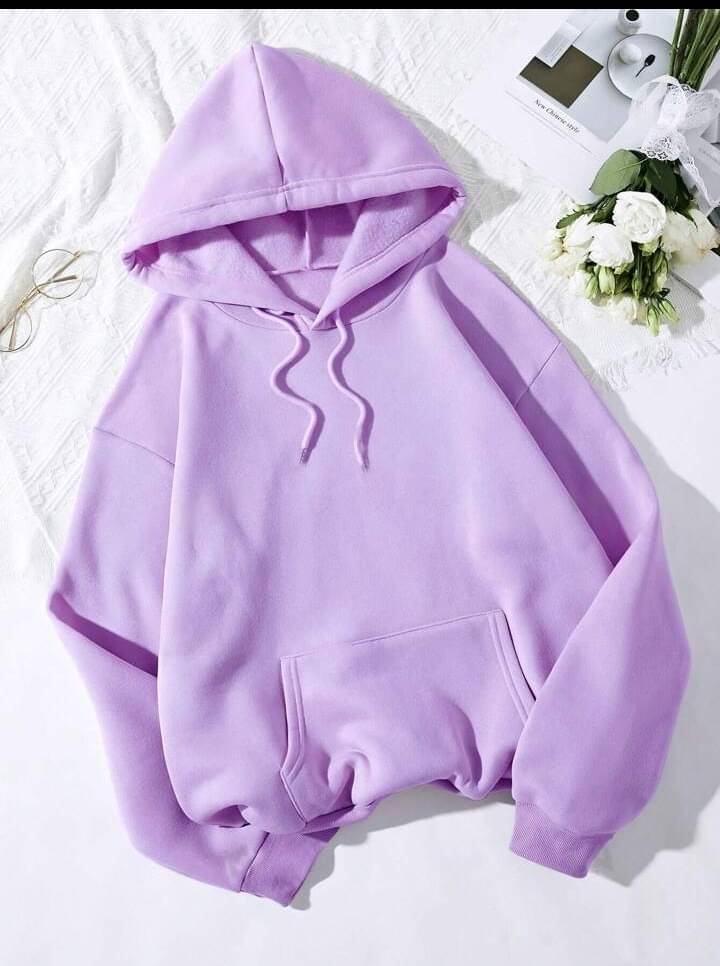 HARPITA Women Fleece Hooded Sweatshirt ( Purple )     			HARPITA Women Fleece Hooded Sweatshirt ( Purple )