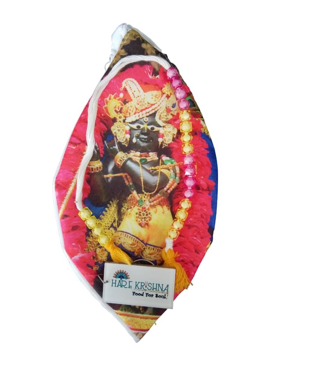     			Hare Krishna Food For Soul Radha Raman Ji | Iskcon Mala Bag Japa Mala Bag/Gaumukhi 1 ( Pack of 1 )