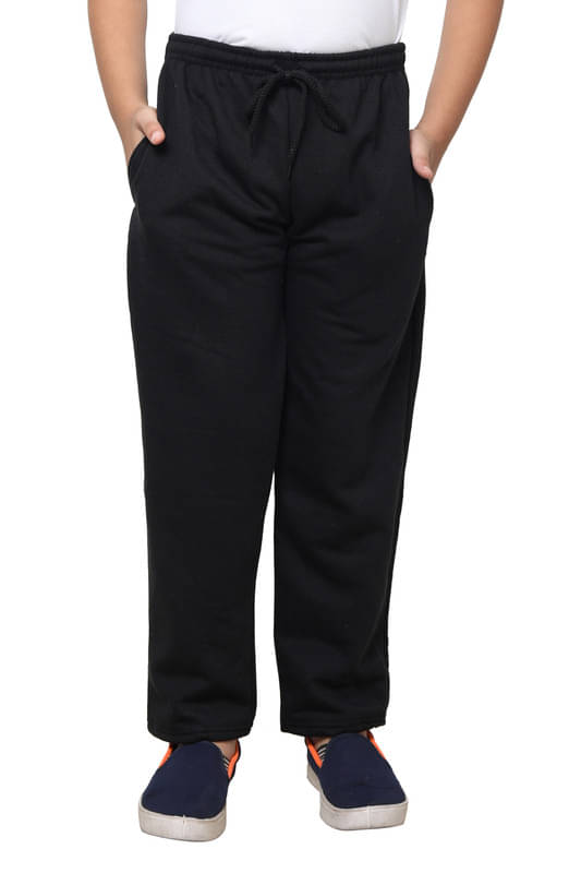     			IndiWeaves Pack of 1 Boys Fleece Trackpant ( Black )