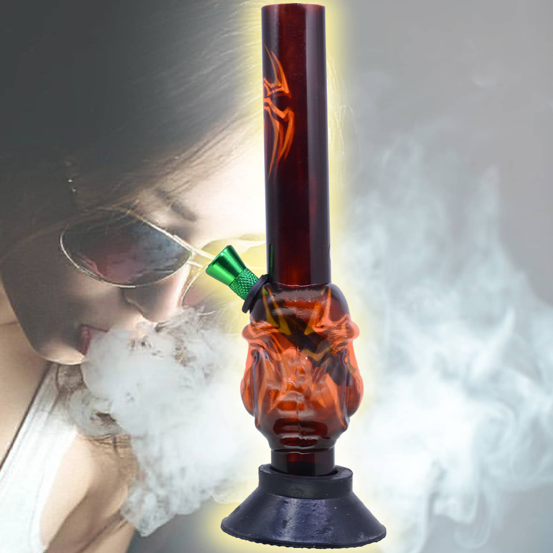     			JMALL Multicolor 20 cm Acrylic Bong - Pack of 1