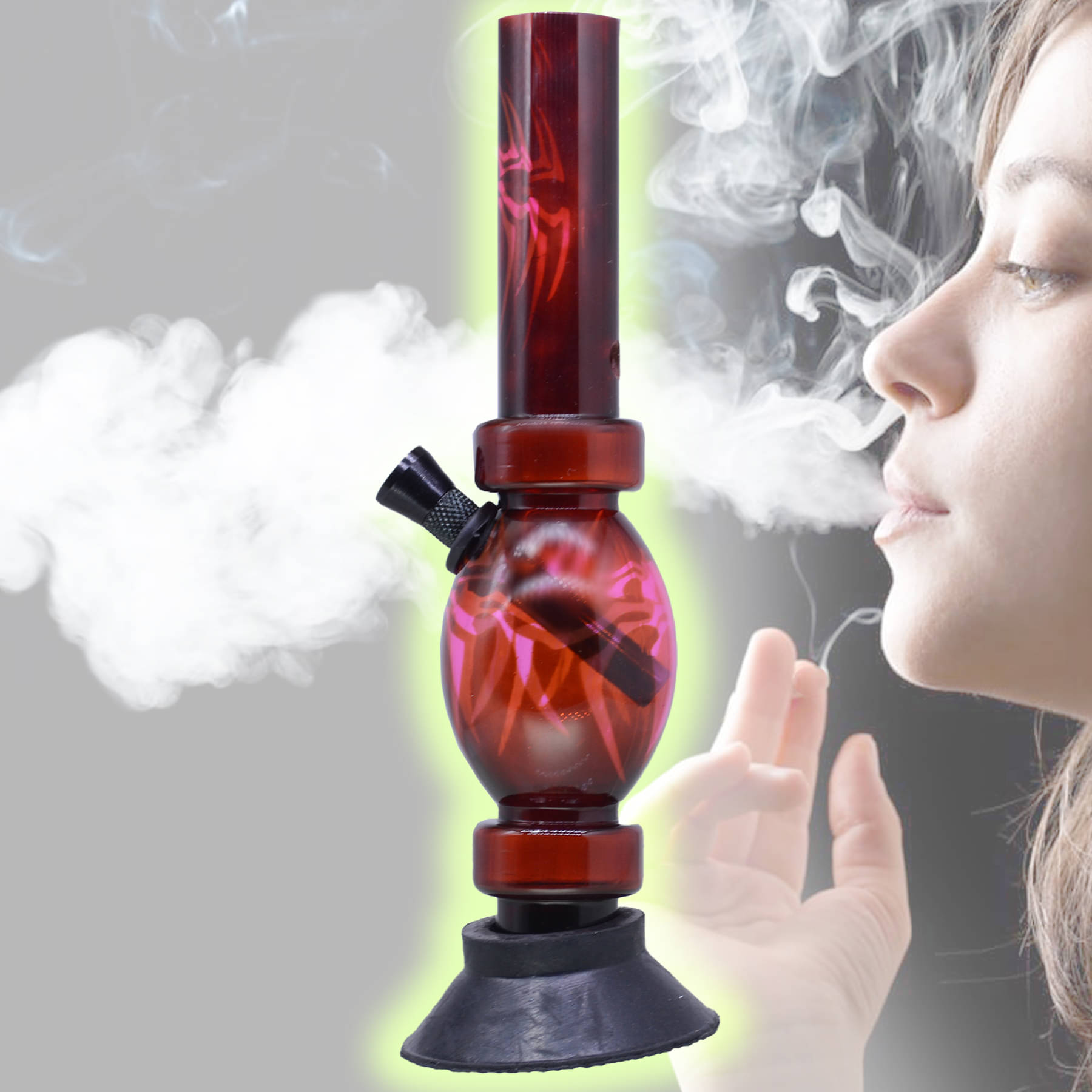     			JMALL Multicolor 20 cm Acrylic Bong - Pack of 1
