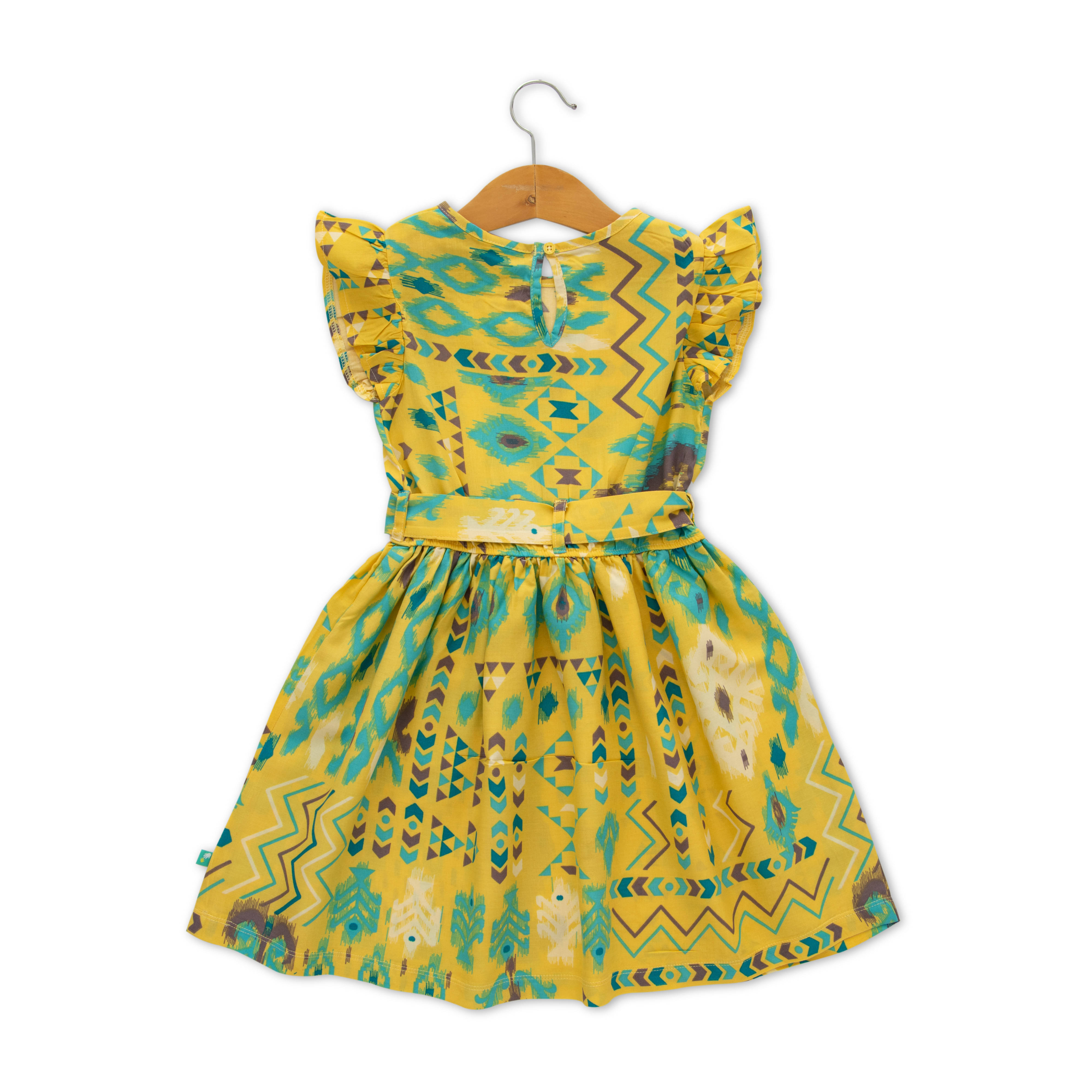 Juscubs Cotton Fit And Flare Dress For Girls ( Pack of 1 , Yellow ) Juscubs Cotton Fit And Flare Dress For Girls ( Pack of 1 , Yellow )