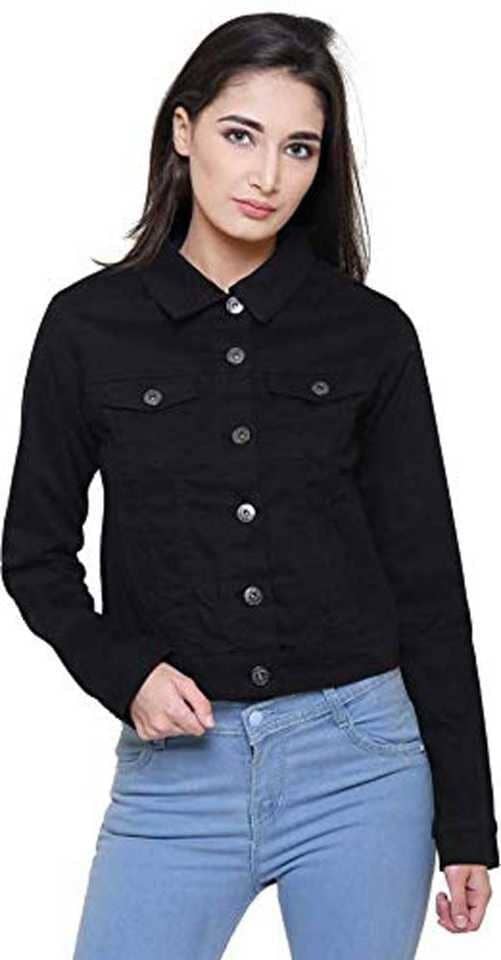 Kashian Women Denim Jacket ( Black ) - Jackets & Coats | Buy online on ZillyBuy