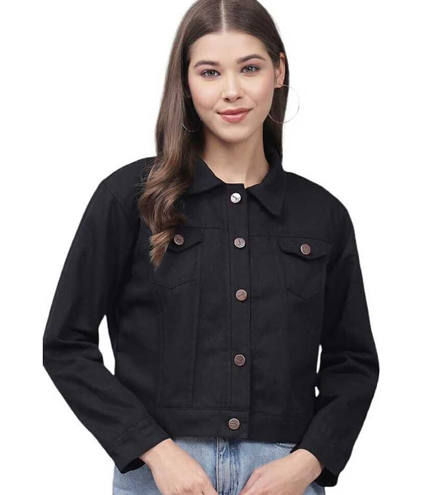 Kashian Women Denim Jacket ( Black ) - Jackets & Coats | Buy online on ZillyBuy