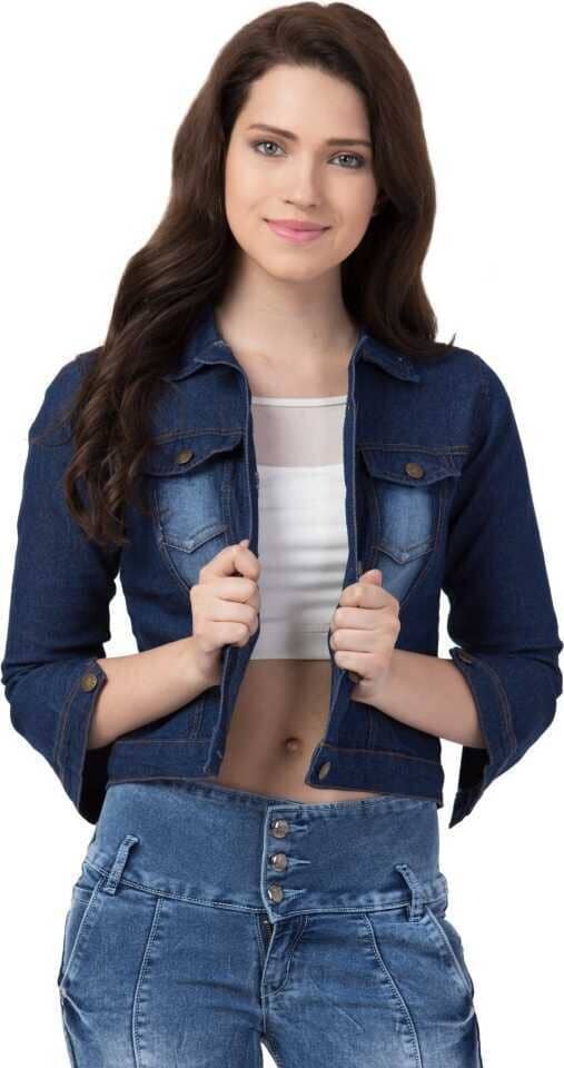 Kashian Women Denim Jacket ( Blue ) - Jackets & Coats | Buy online on ZillyBuy