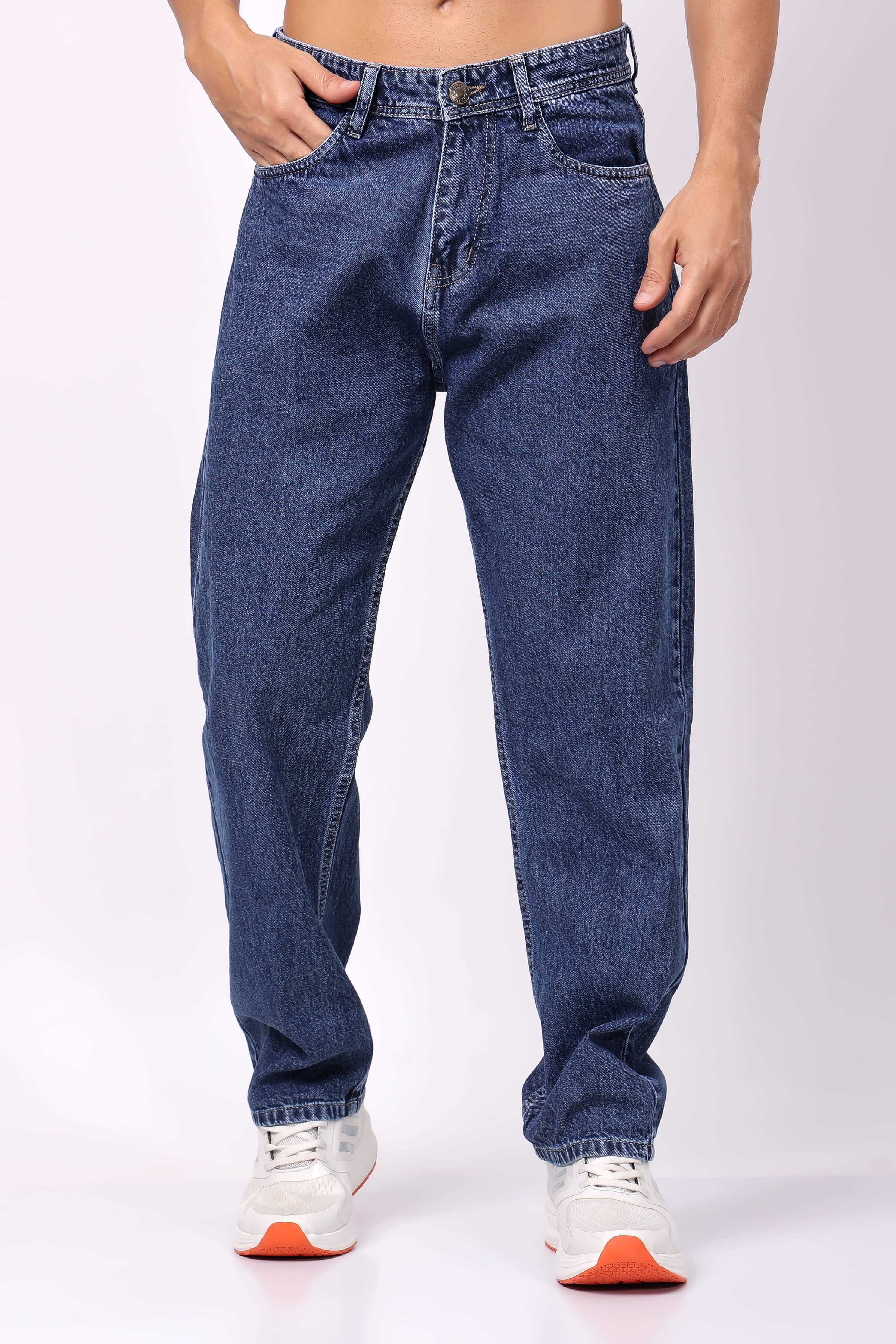 LONDON HILLS Regular Fit Faded Men's Jeans - Sea Blue ( Pack of 1 ) - Jeans | Buy online on ZillyBuy