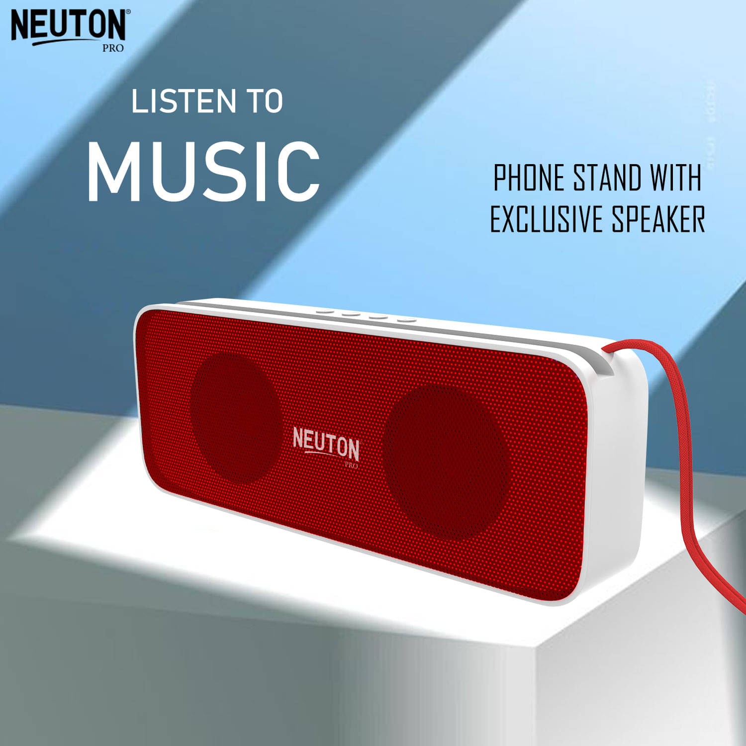     			NEUTON PRO SHARK 20 W Bluetooth Speaker Bluetooth v5.0 with TWS feature Playback Time 6 hrs Red