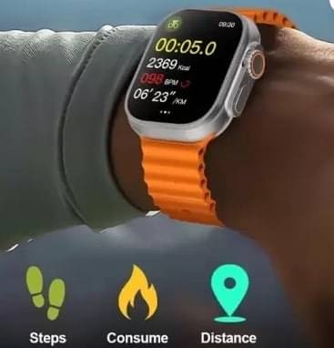     			NICEBUDS AMOLED BT Calling Rubber Upto 1-2 days Smart Watch Orange