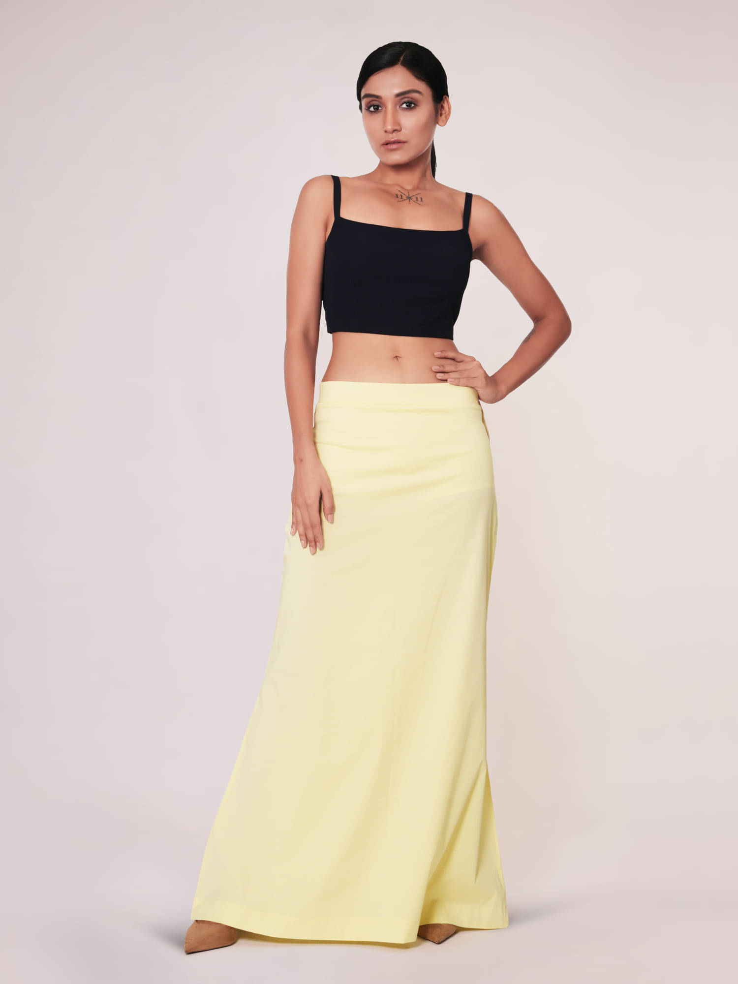     			Perfect cloth store Yellow Cotton Petticoat - Single