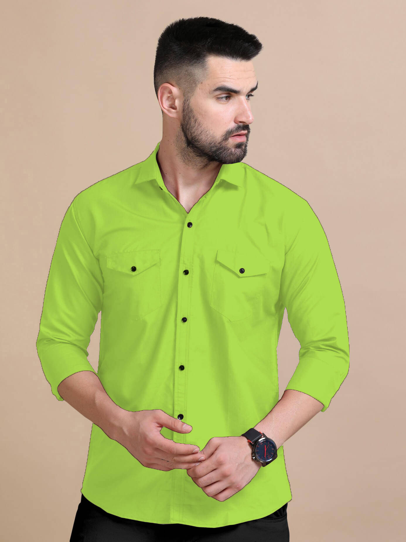 Qlonz store Cotton Blend Regular Fit Solids Full Sleeves Men's Casual Shirt - Sea Green ( Pack of 1 ) Qlonz store Cotton Blend Regular Fit Solids Full Sleeves Men's Casual Shirt - Sea Green ( Pack of 1 )