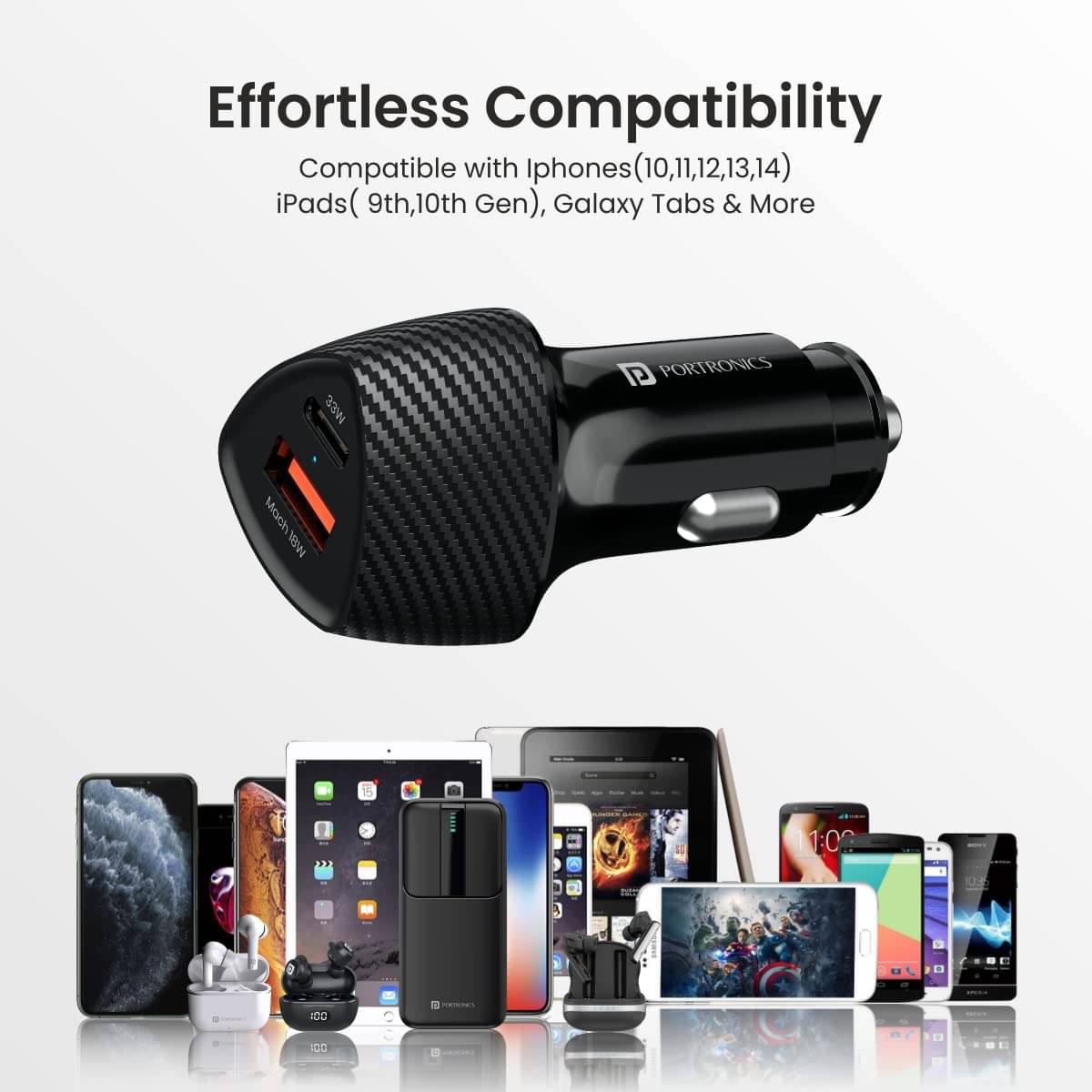 THRIFTKART Car Mobile Charger 48W, PD Quick chager Black THRIFTKART Car Mobile Charger 48W, PD Quick chager Black