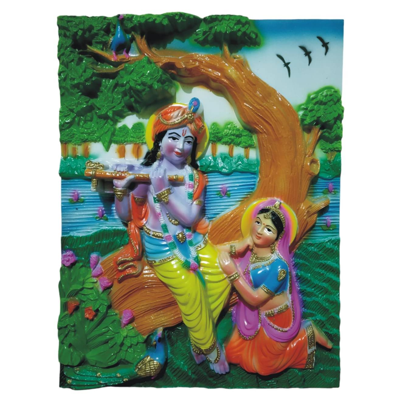     			WINSOME COLLECTION Plastic Radha Krishna Idol ( 35 cm )