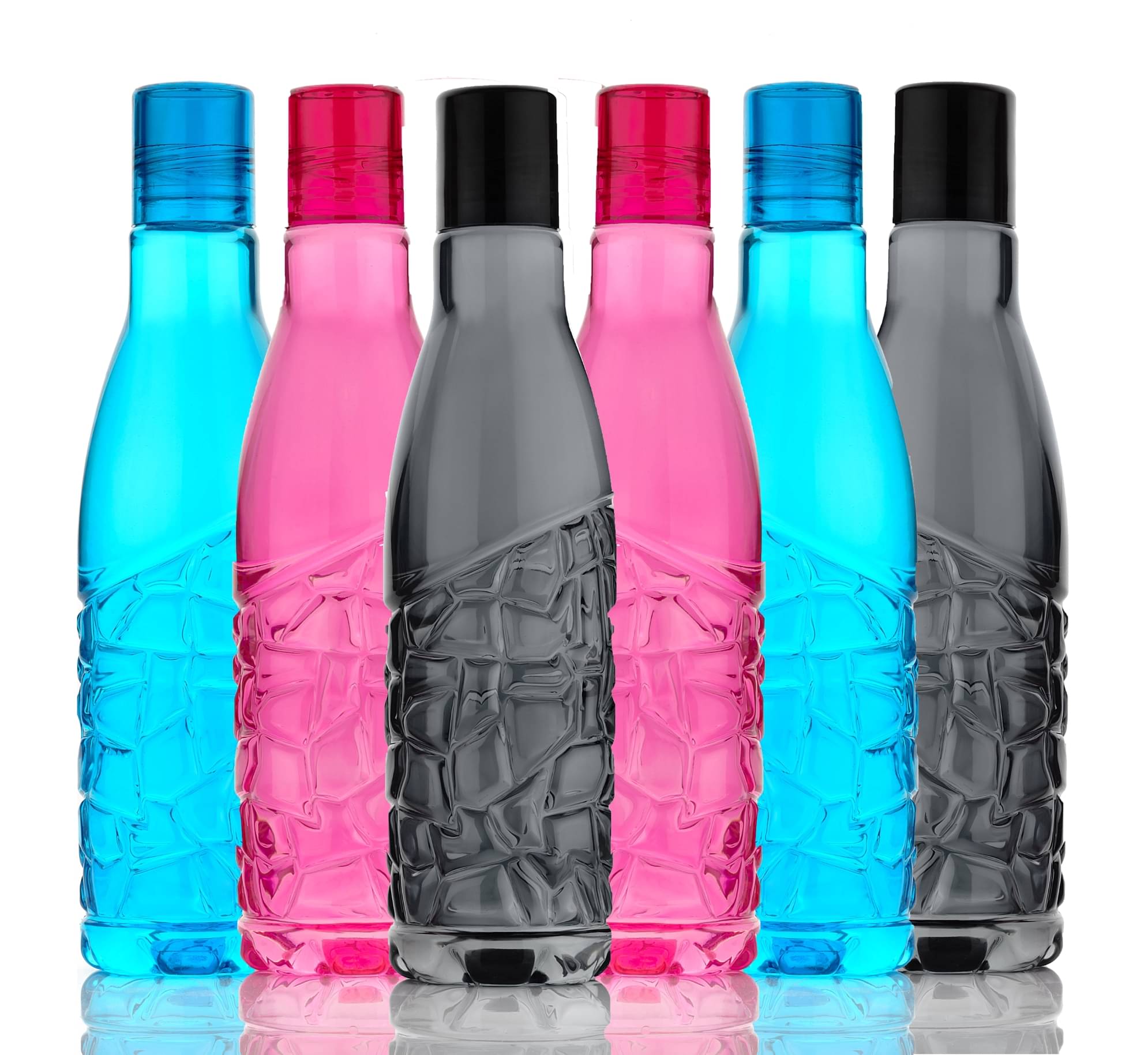 2Mech 2Mech Crystal design water bottle set of 6 Multicolour Plastic Fridge Water Bottle 1000 mL ( 6 ) 2Mech 2Mech Crystal design water bottle set of 6 Multicolour Plastic Fridge Water Bottle 1000 mL ( 6 )