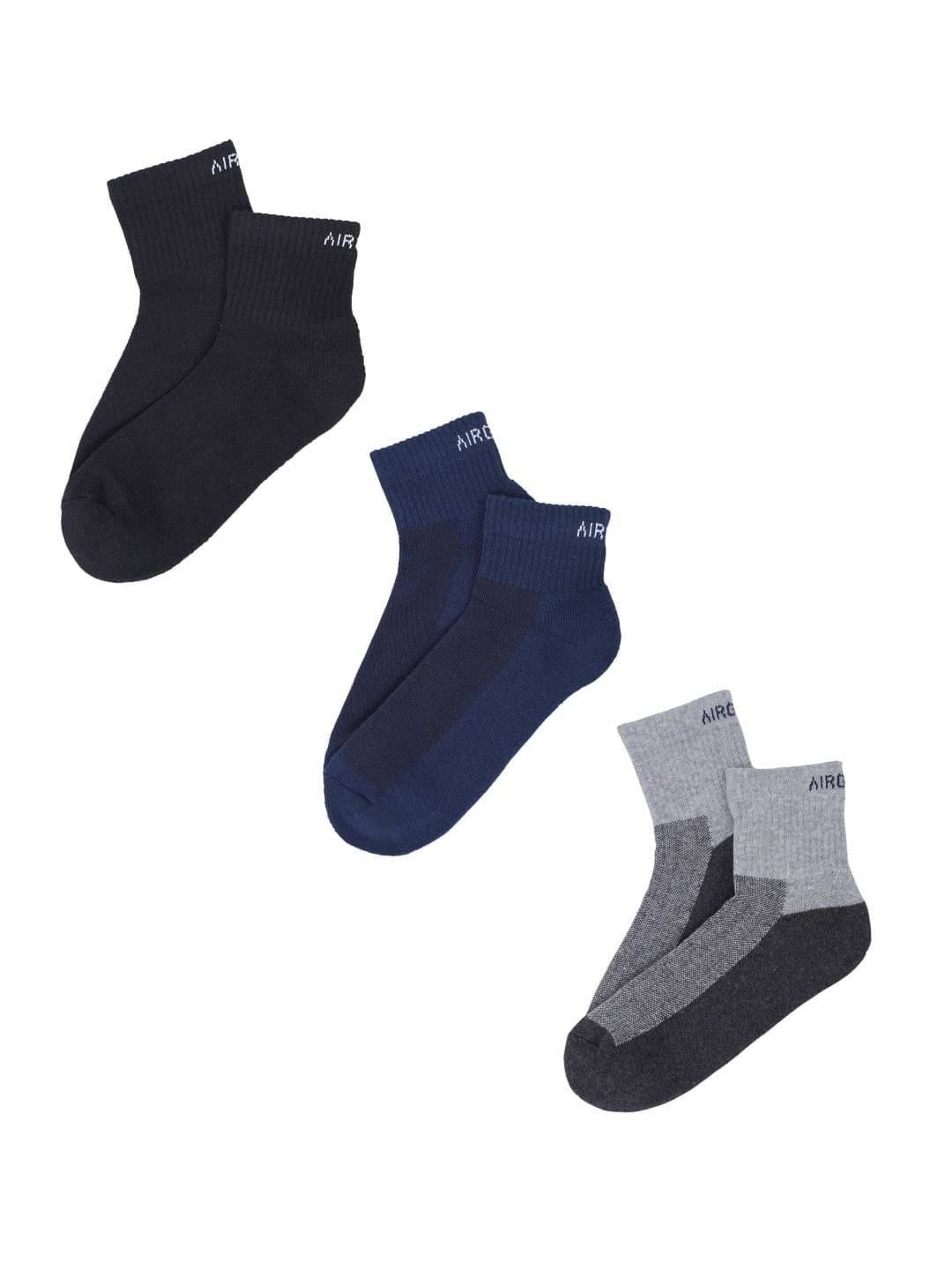 AIR GARB Pack of 3 Men's Cotton Ankle Length Socks ( Multicolor )     			AIR GARB Pack of 3 Men's Cotton Ankle Length Socks ( Multicolor )
