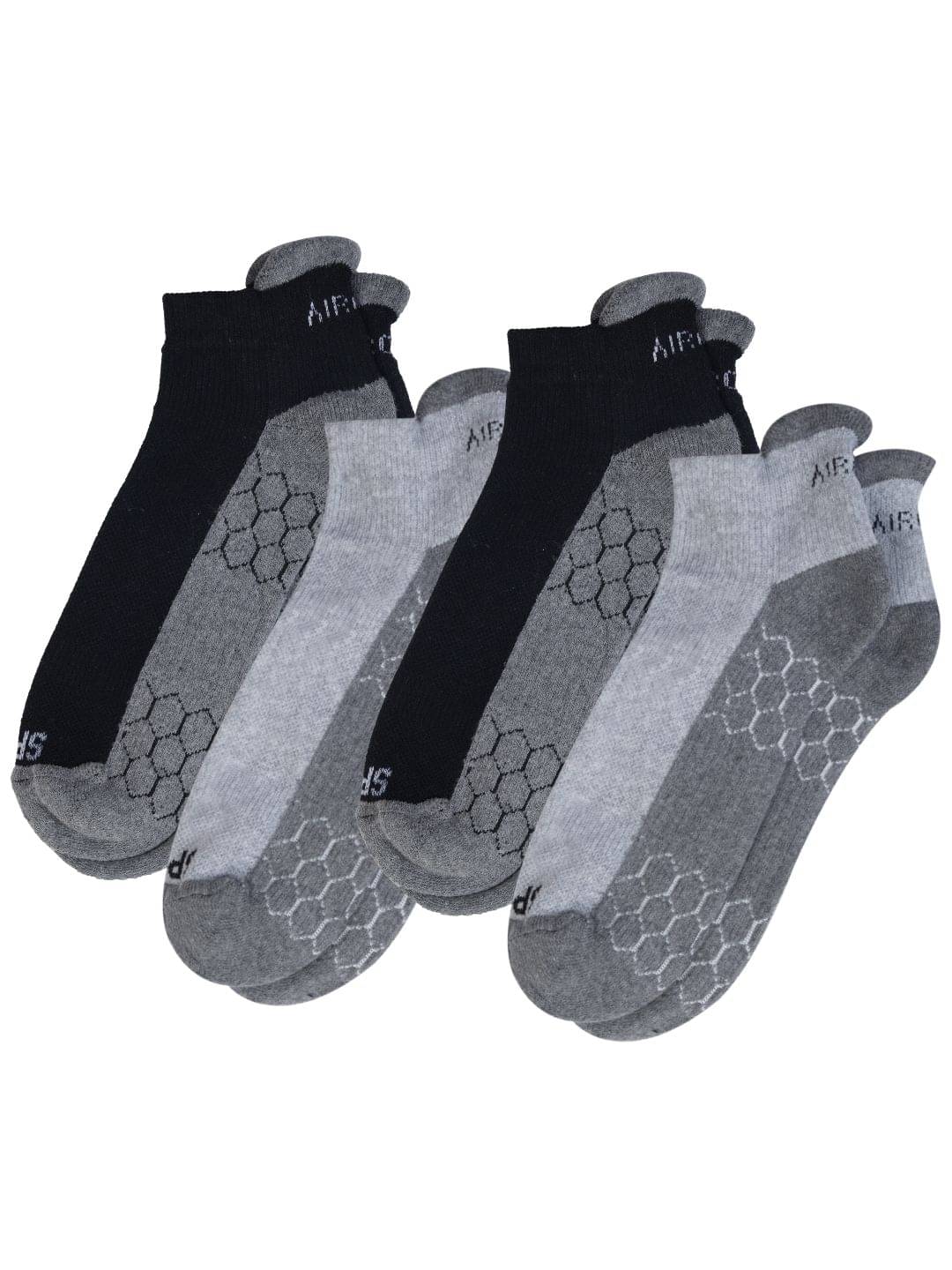 AIR GARB Pack of 4 Men's Cotton Low Ankle Socks ( Multicolor )     			AIR GARB Pack of 4 Men's Cotton Low Ankle Socks ( Multicolor )