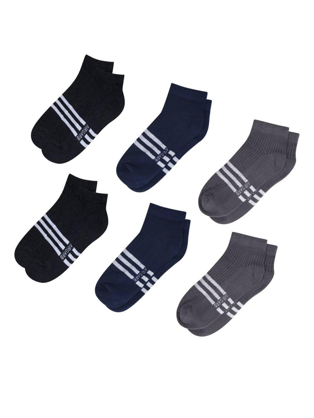 AIR GARB Pack of 6 Men's Cotton Low Ankle Socks ( Multicolor )     			AIR GARB Pack of 6 Men's Cotton Low Ankle Socks ( Multicolor )