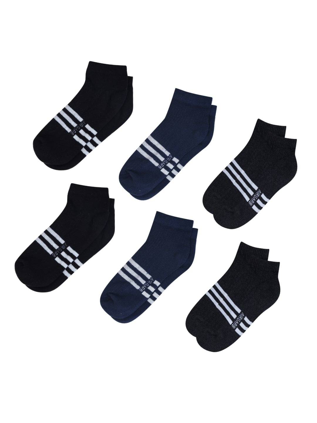 AIR GARB Pack of 6 Men's Cotton Low Ankle Socks ( Multicolor )     			AIR GARB Pack of 6 Men's Cotton Low Ankle Socks ( Multicolor )