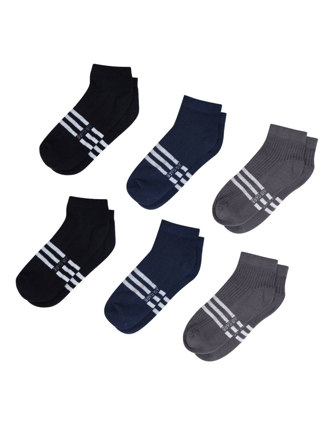     			AIR GARB Pack of 6 Men's Cotton Low Ankle Socks ( Multicolor )