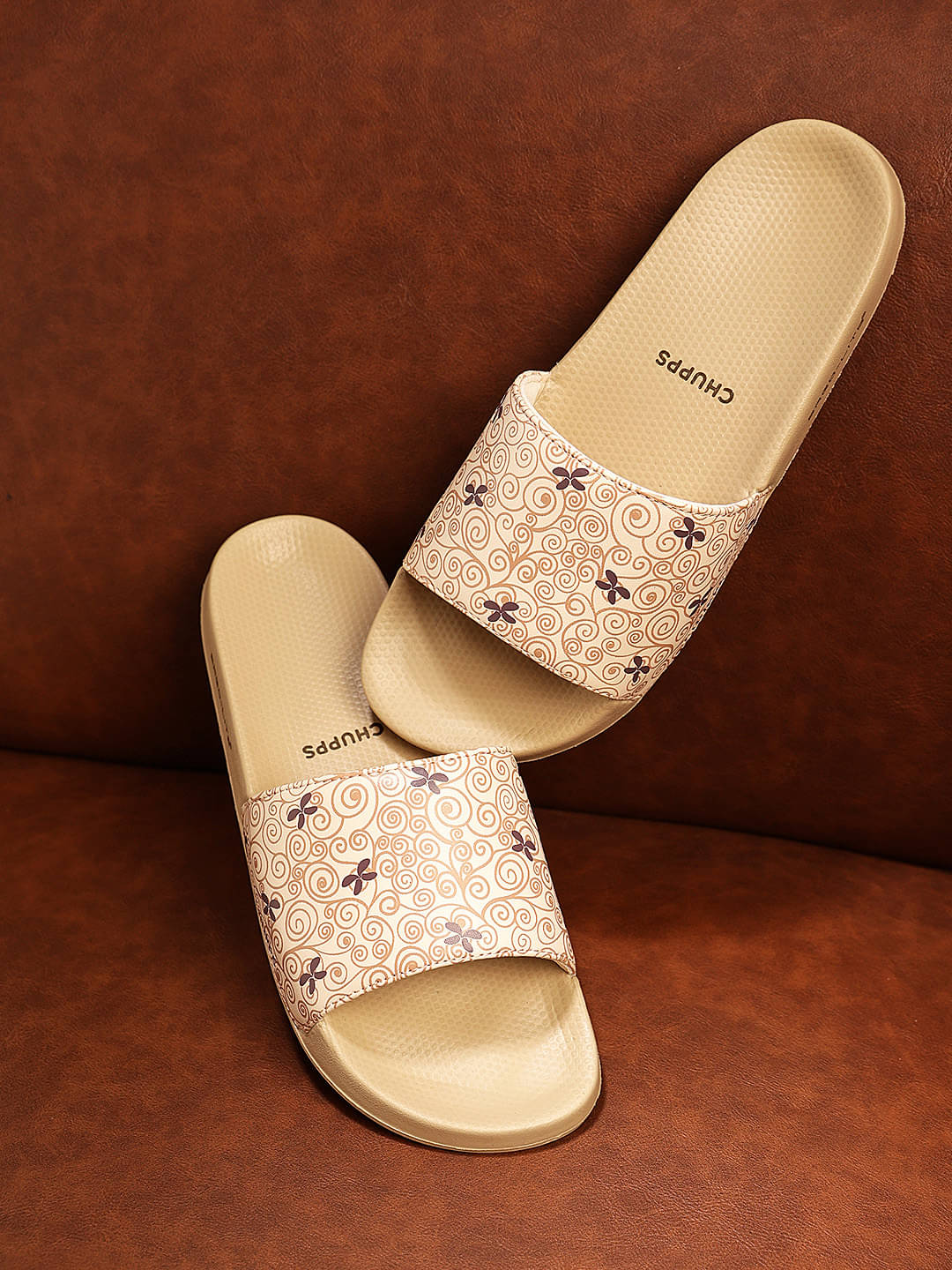     			CHUPPS Beige Women's Slide Flip Flop