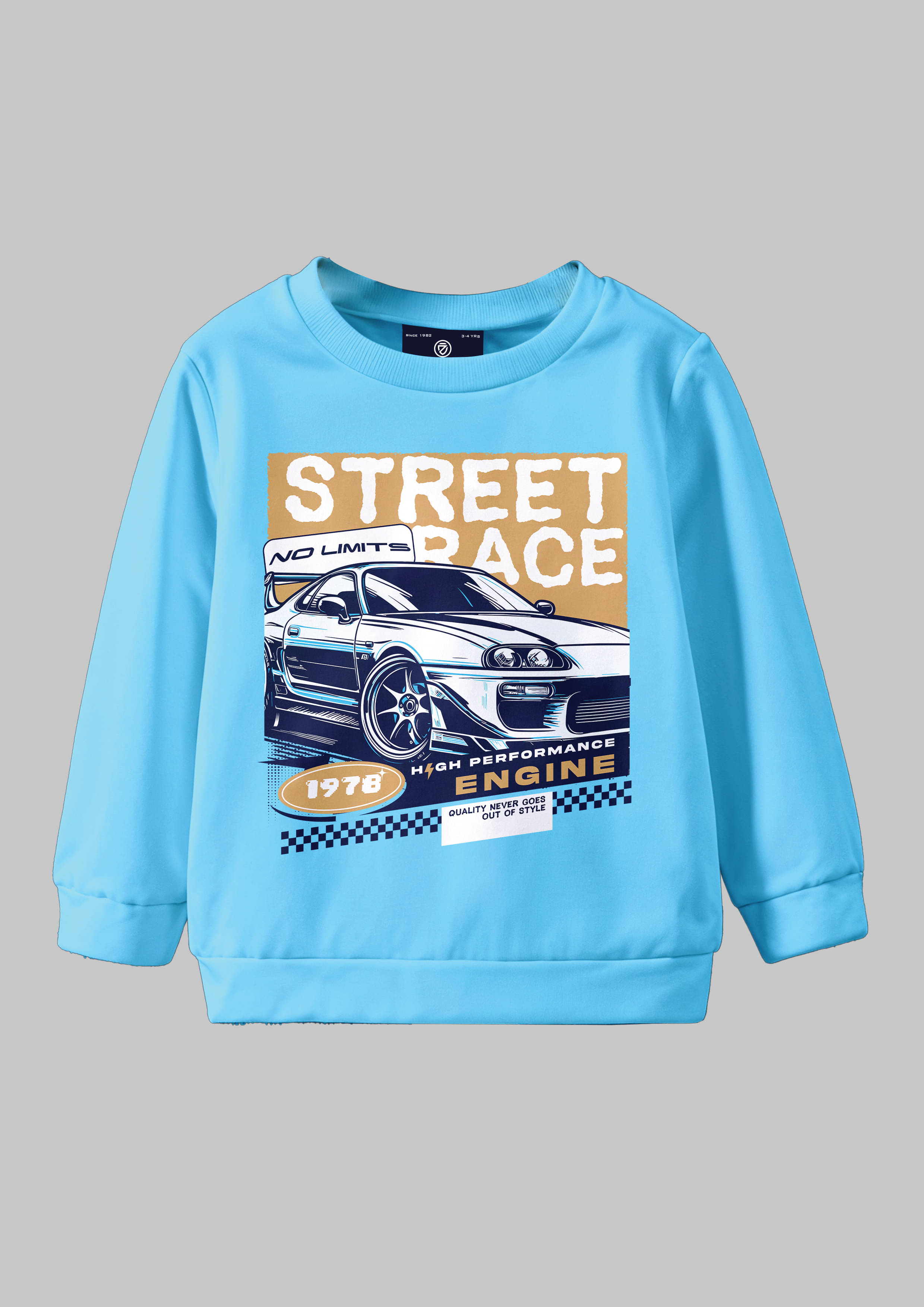     			CODEZ Pack of 1 Boys Fleece Sweatshirt ( Sky Blue )