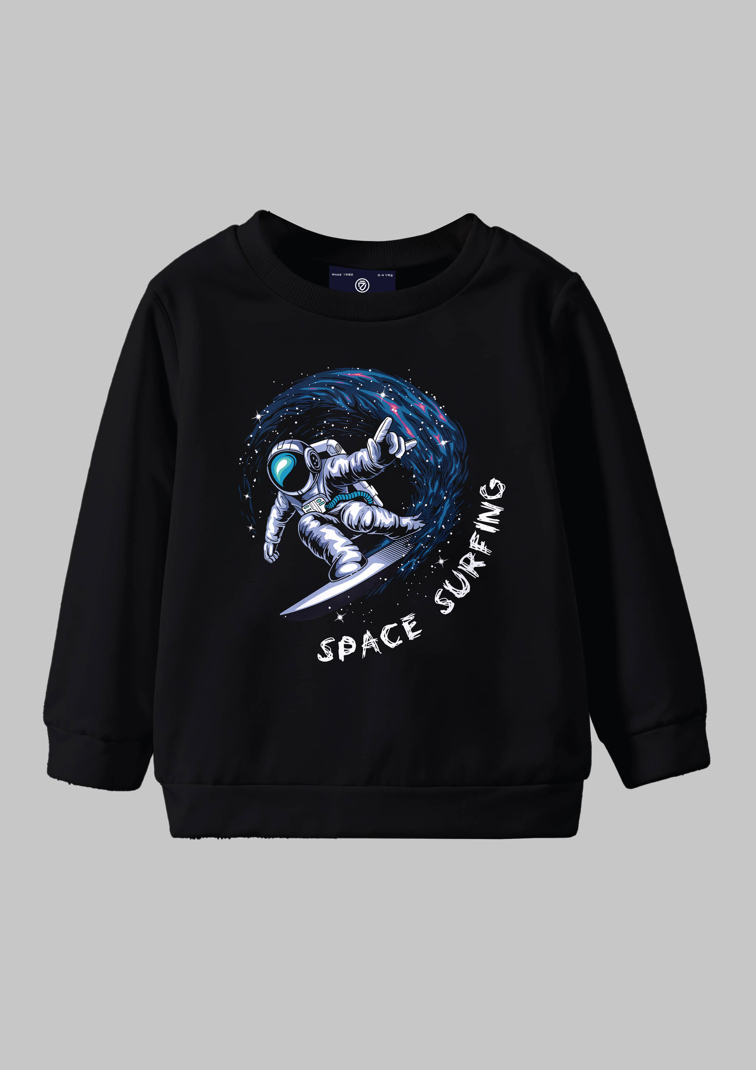     			CODEZ Pack of 1 Boys Fleece Sweatshirt ( Black )