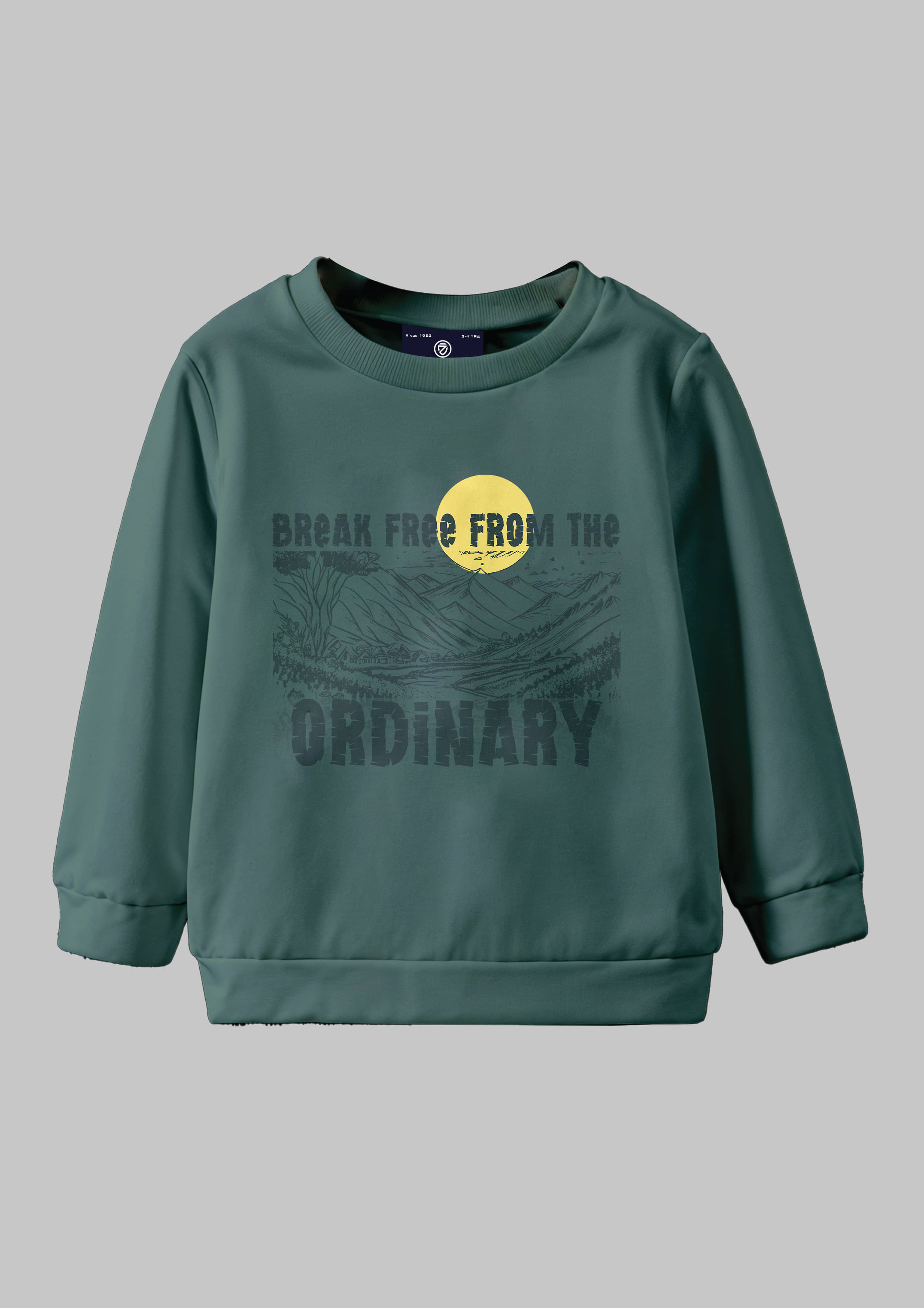     			CODEZ Pack of 1 Boys Fleece Sweatshirt ( Green )